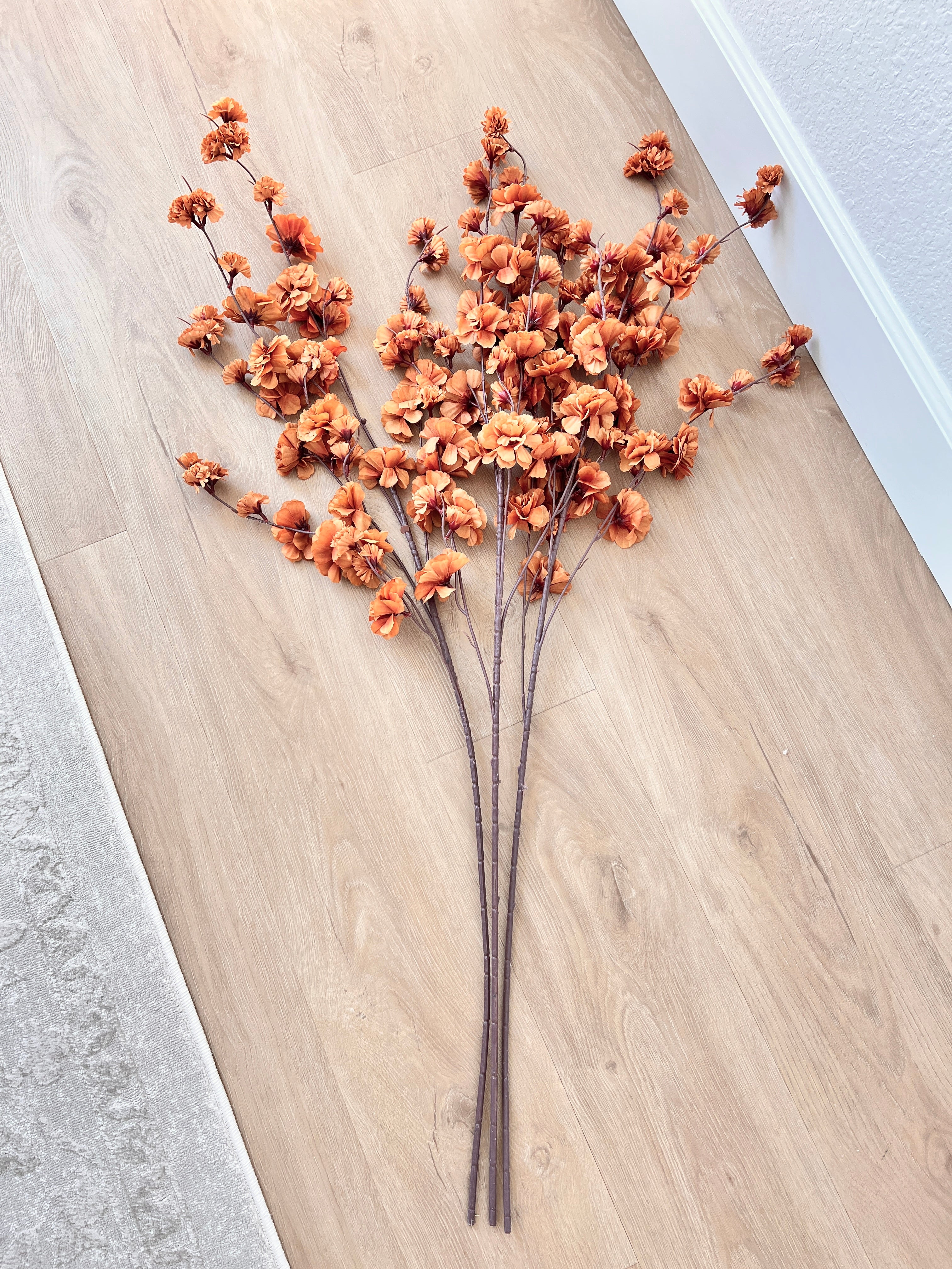 Orange Fall Floral Stems (Pack of 3 Stems)
