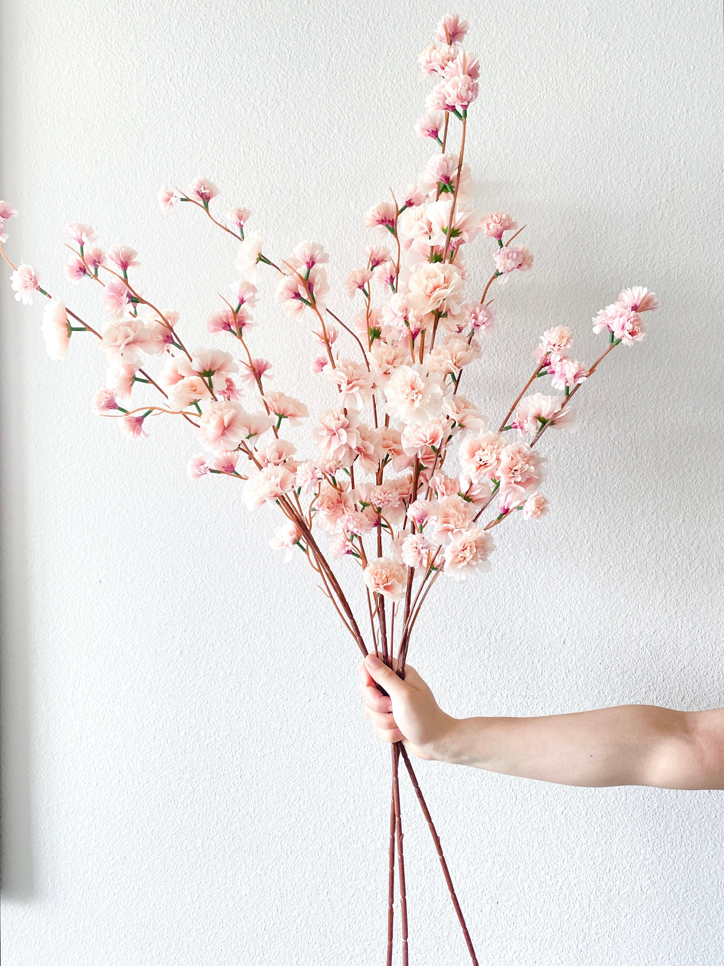 Artificial Pink Cherry Blossom Stem 39