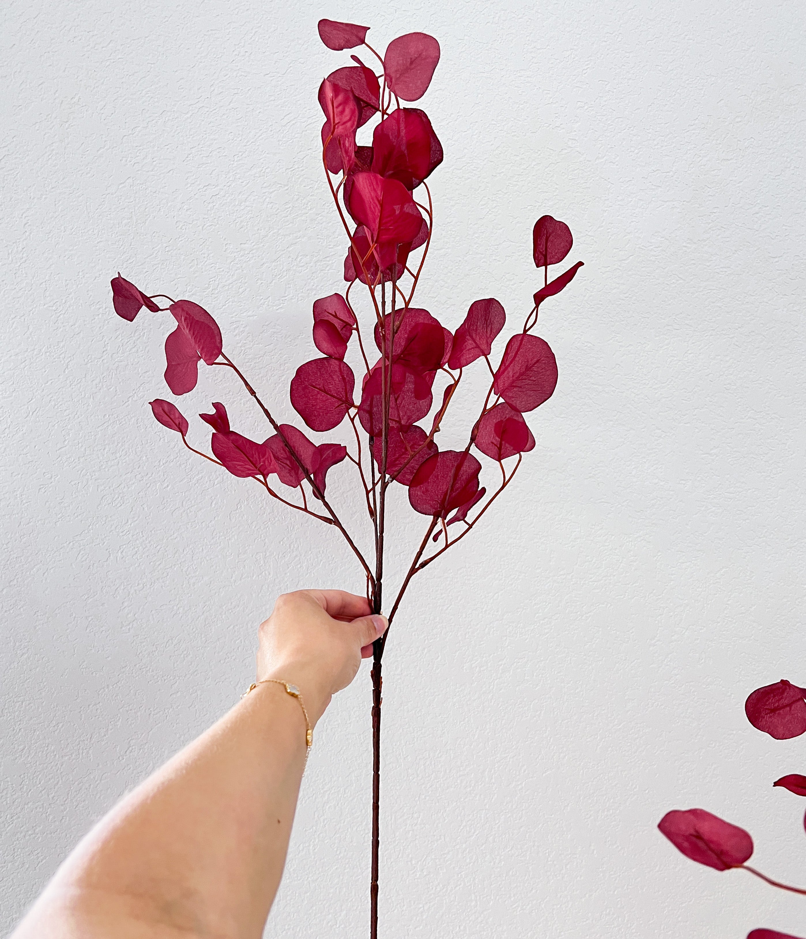 Burgundy Fall Ecualytptus Stems (Pack of 3 Stems) - HTS HOME DECOR