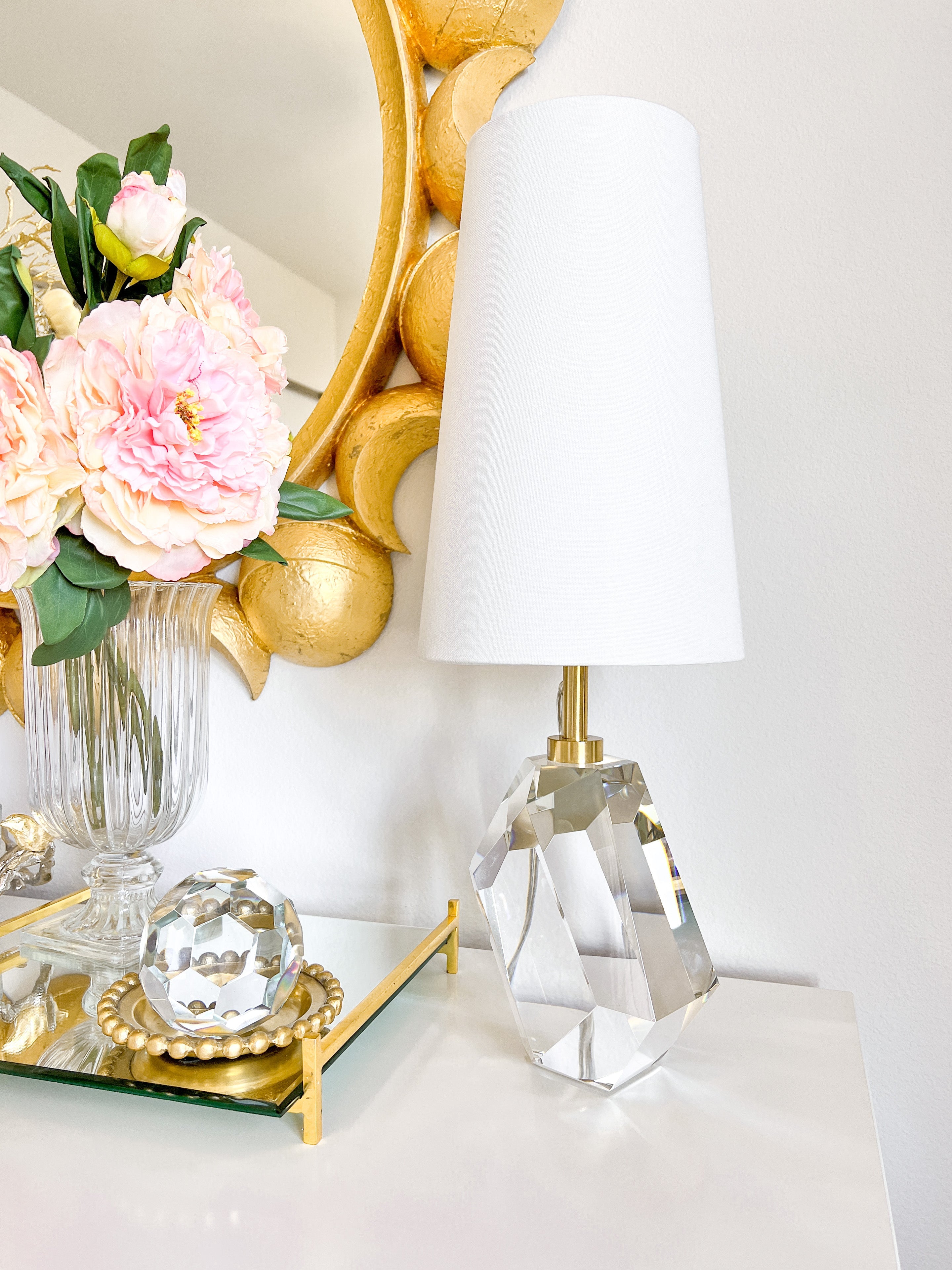 Crystal Base Table Lamp - HTS HOME DECOR