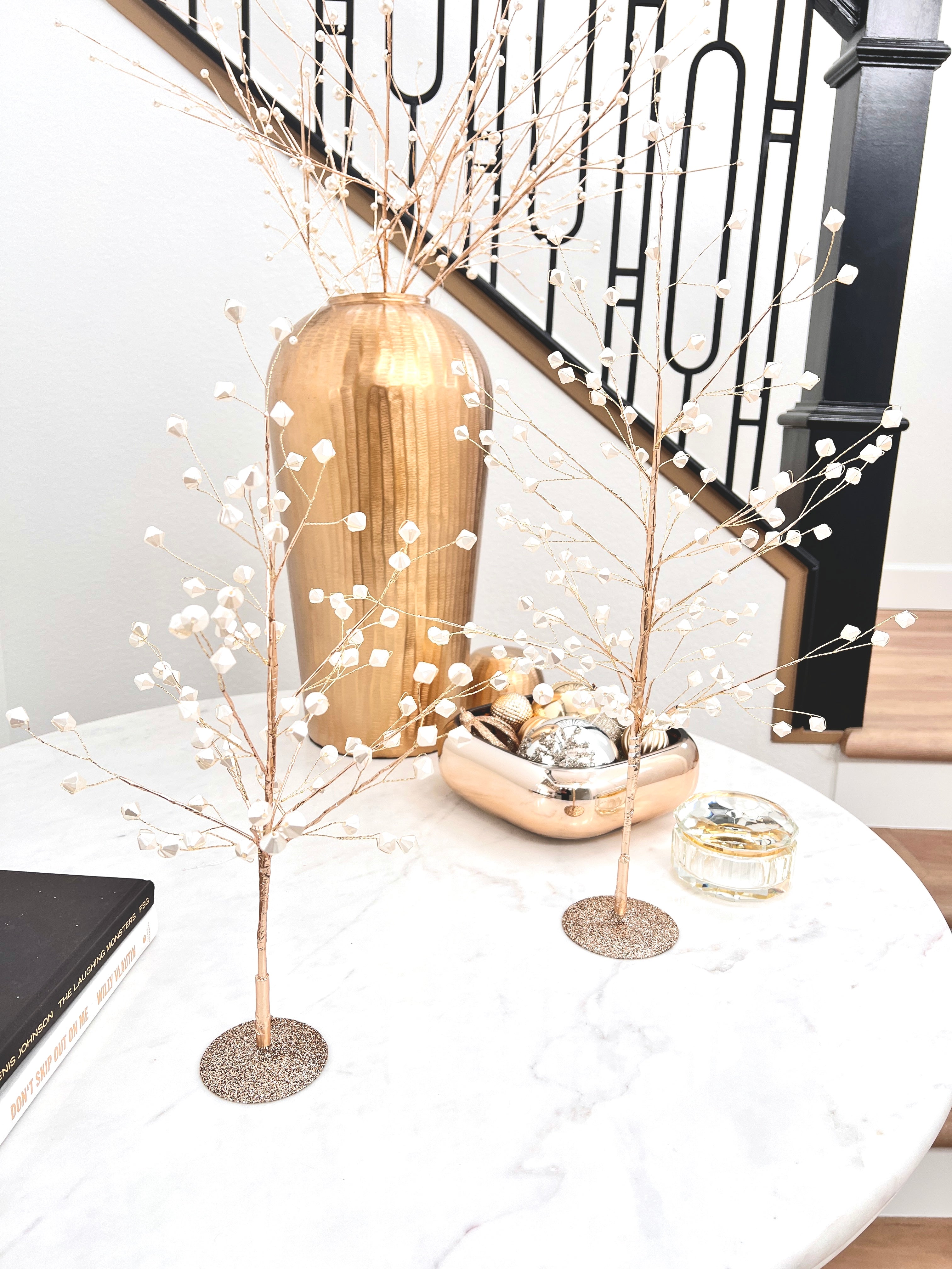 Gold Glittered Pearl Tree (4 Sizes) - HTS HOME DECOR