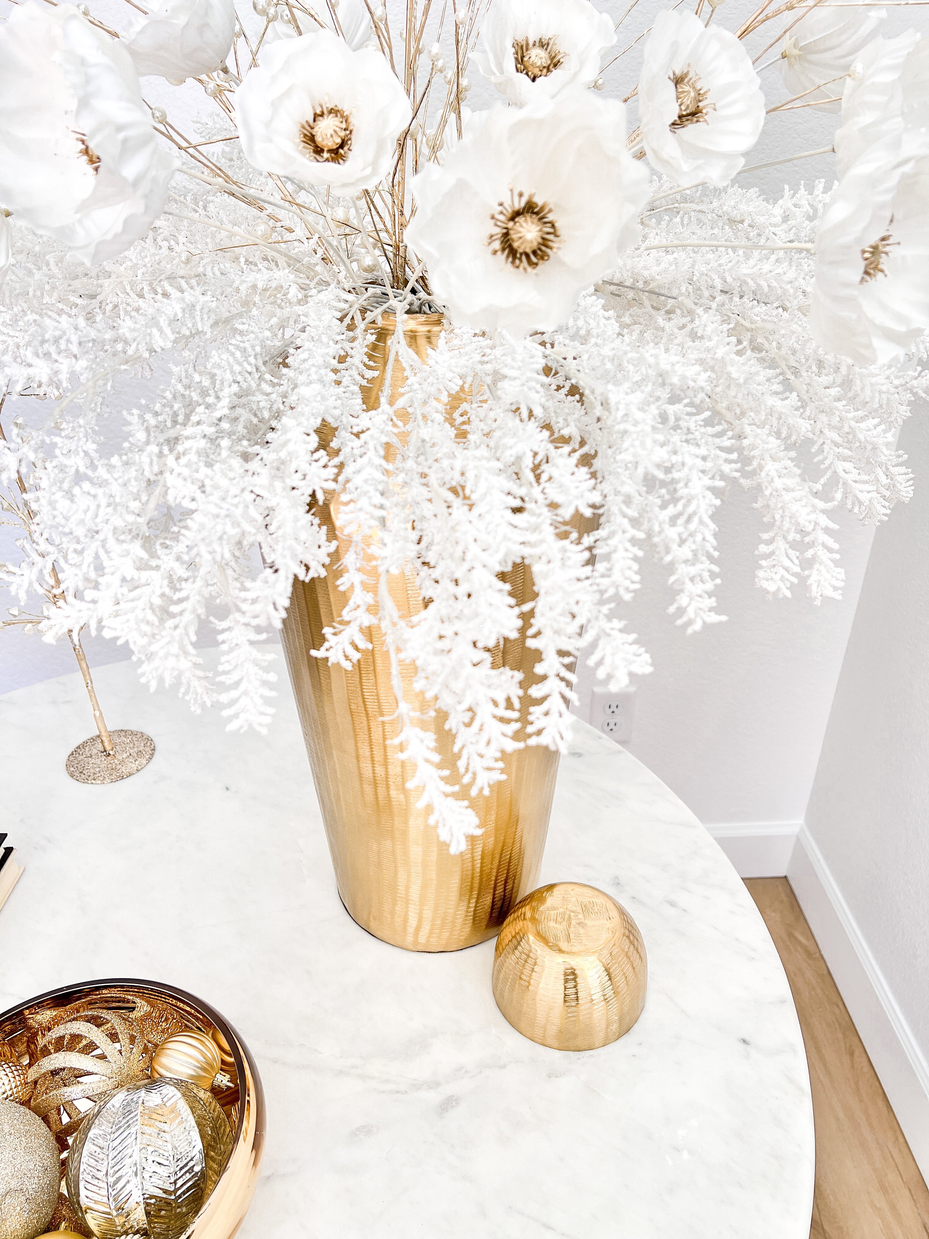 Gold Hammered Decorative Vase Jar - HTS HOME DECOR