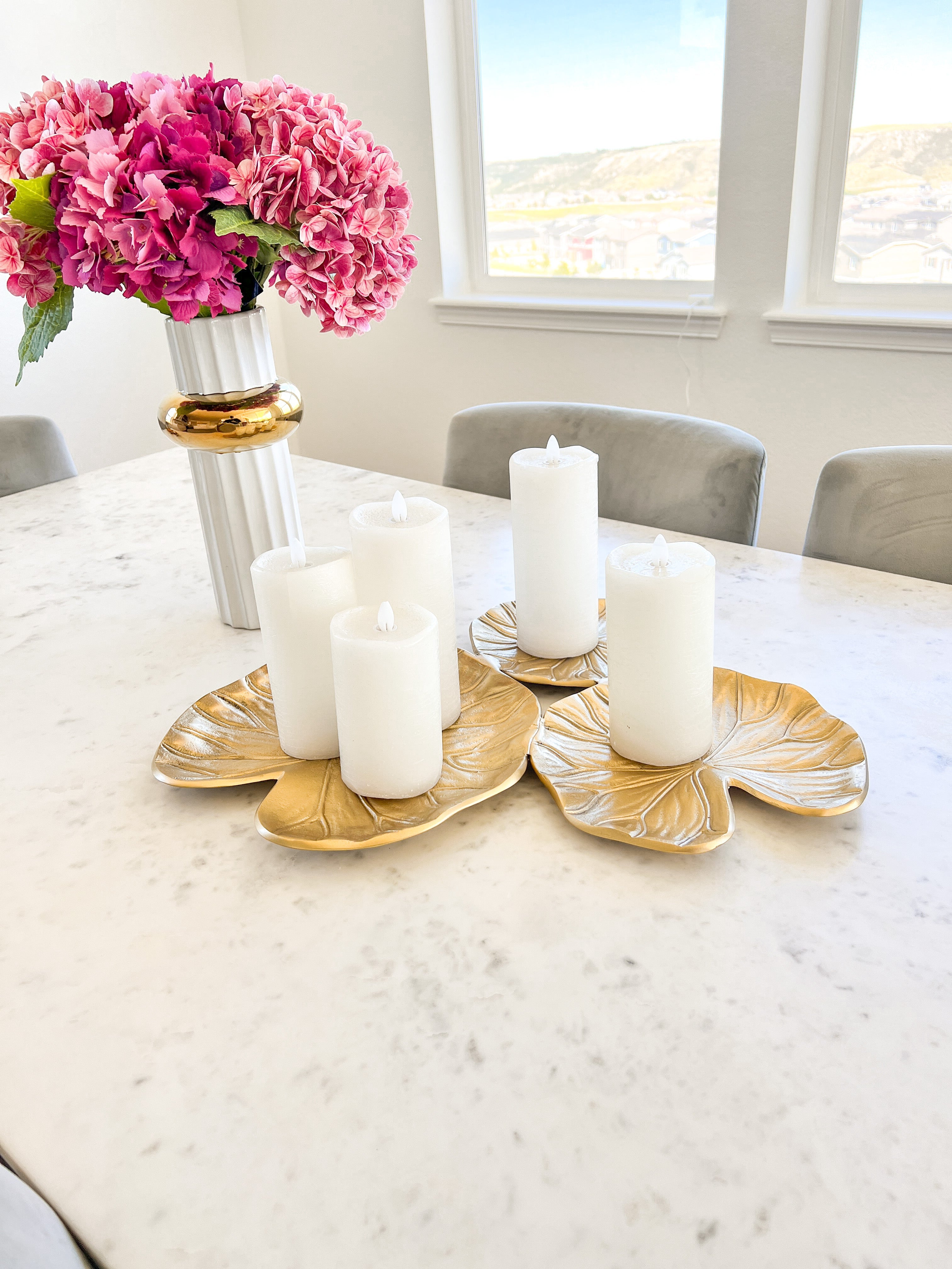 Gold Lotus Leaf Tray - HTS HOME DECOR