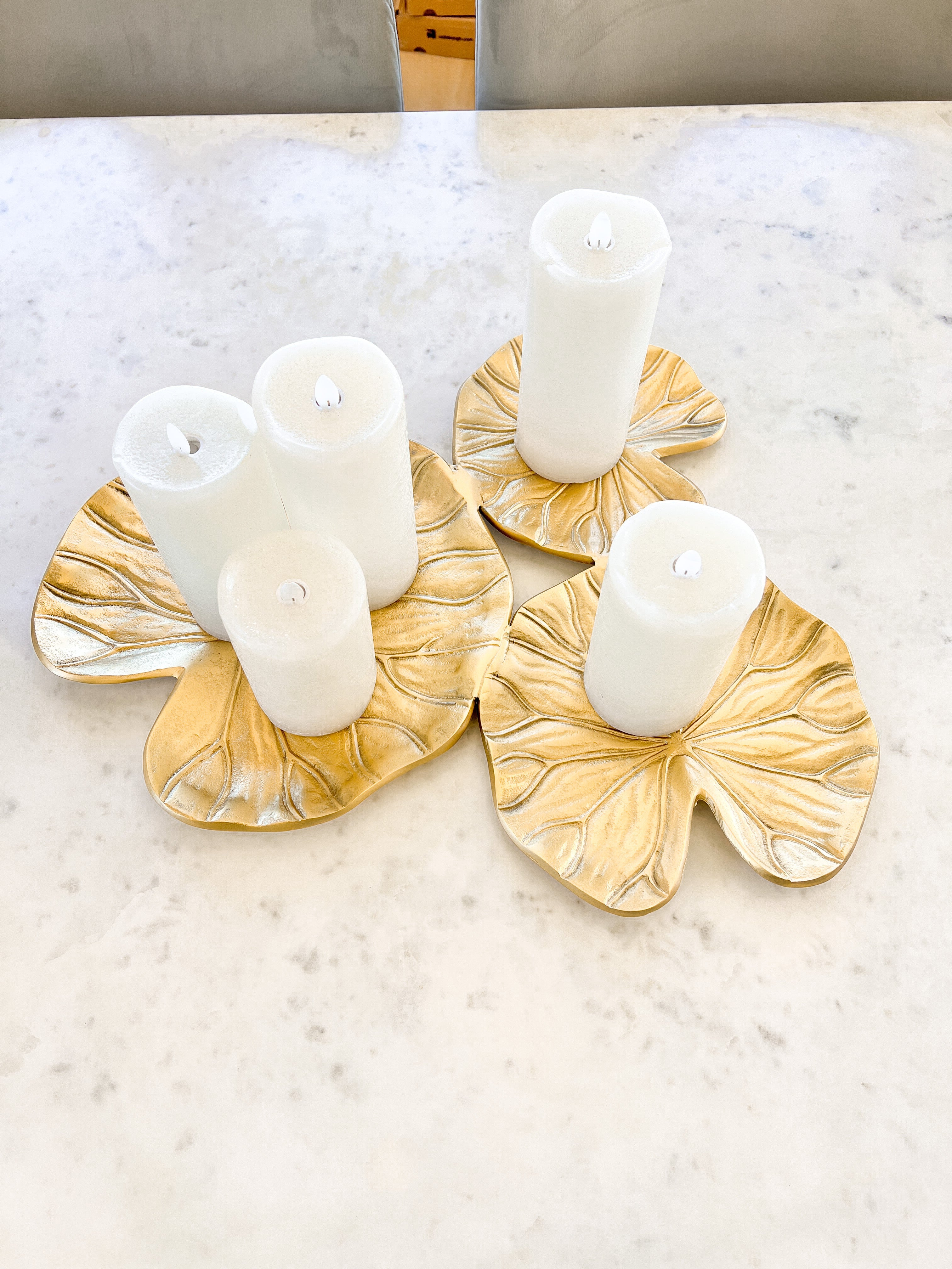 Gold Lotus Leaf Tray - HTS HOME DECOR