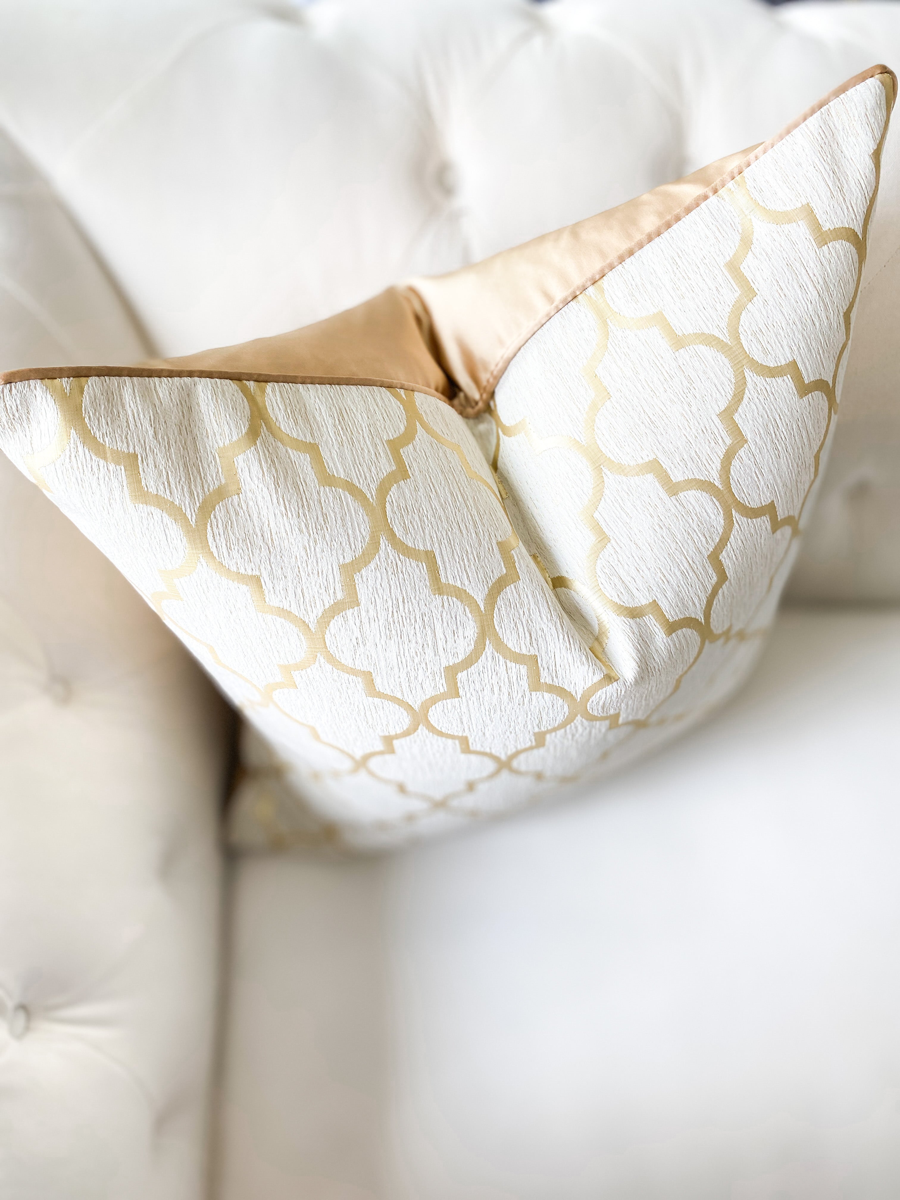 Gold Pattern Pillow Cover 22x22 - HTS HOME DECOR