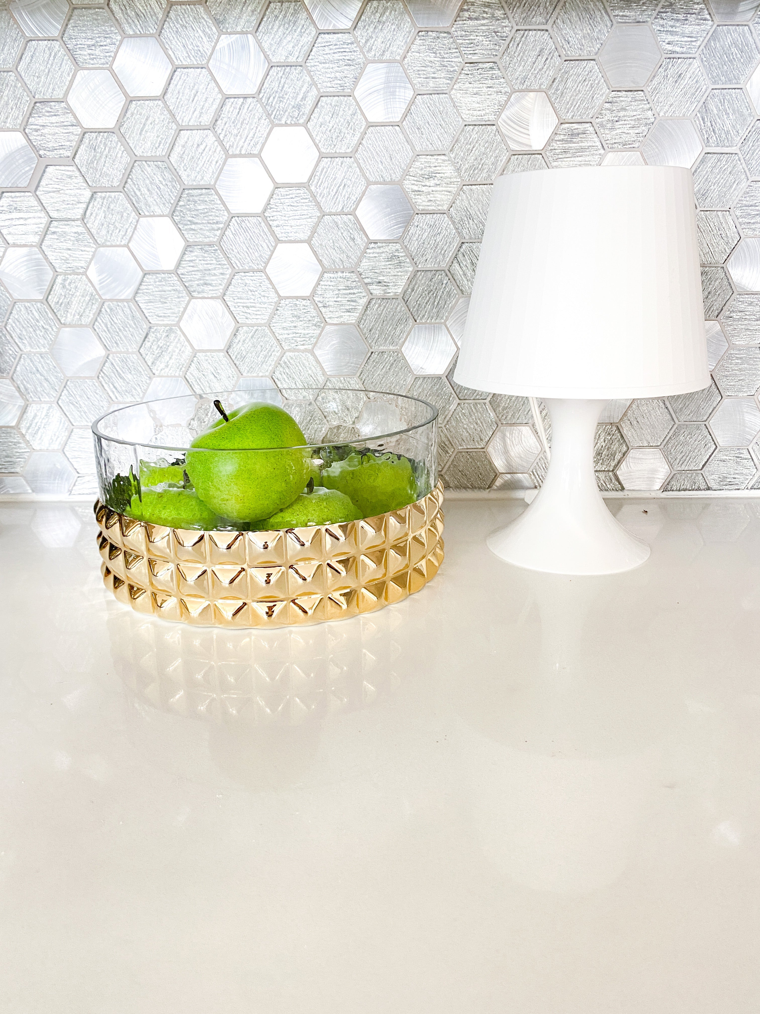 Gold Studs Glass Bowl - HTS HOME DECOR