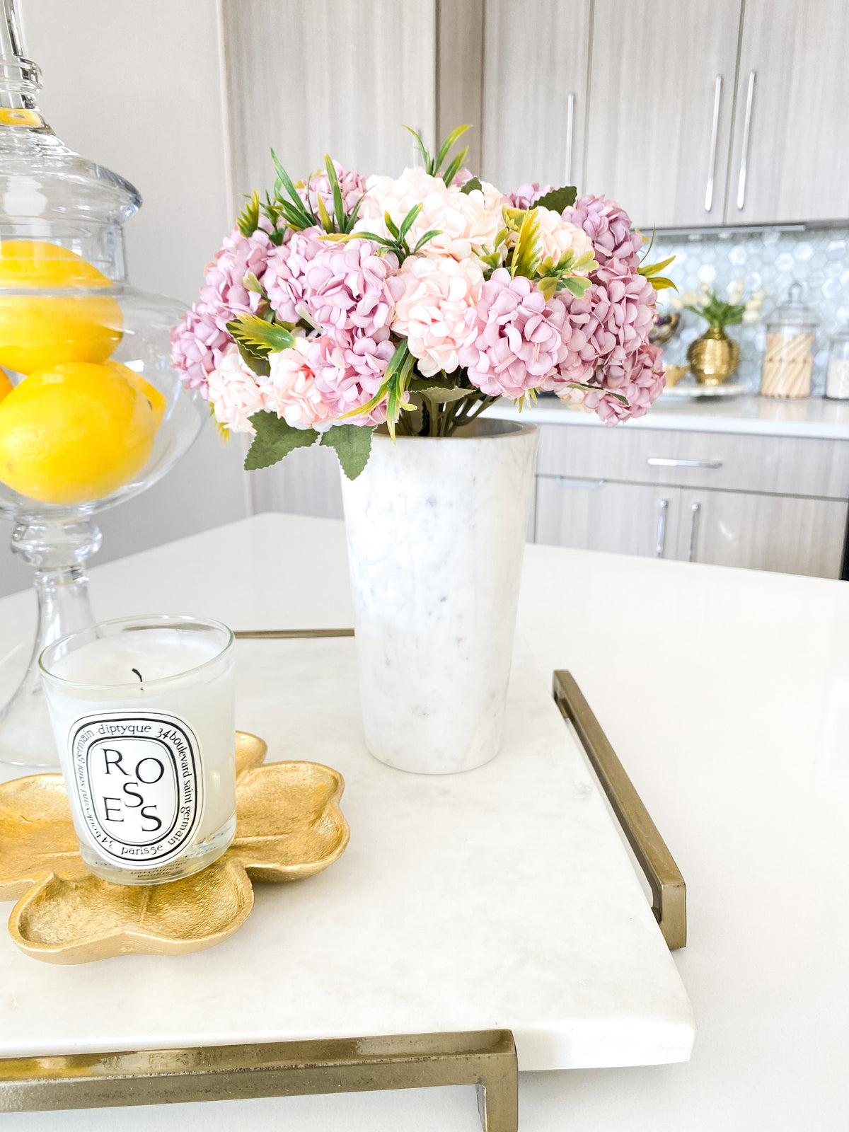 Marble Kitchen Utensil Holder/ Marble Vase HTS HOME DECOR