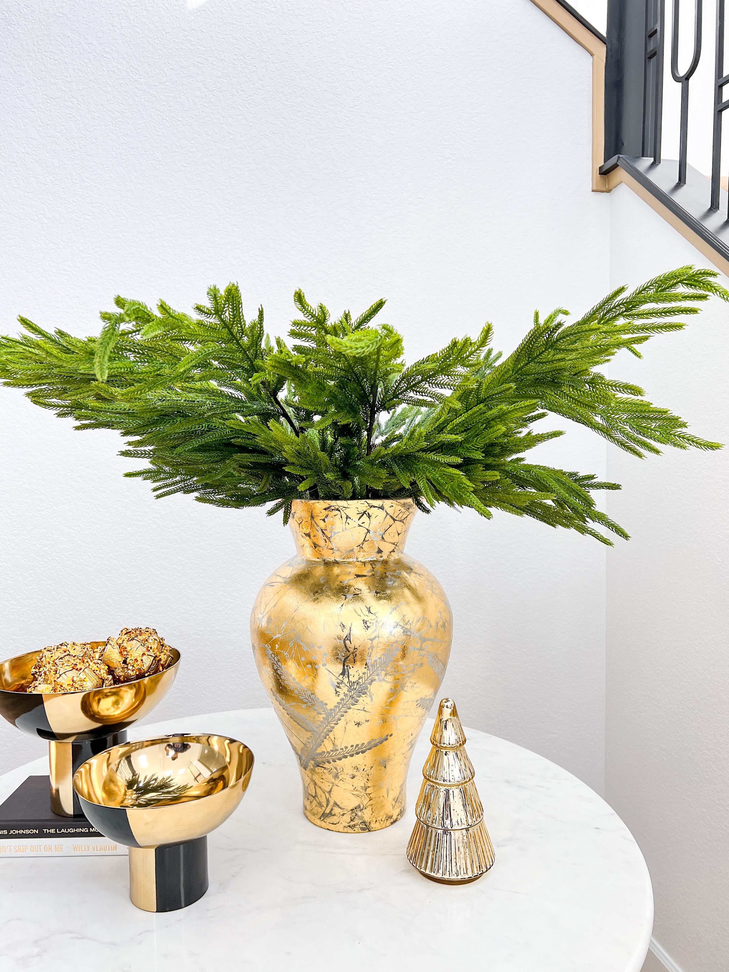 Real Touch Norfolk Pine Spray Stem (Pack of 3 Stems) - HTS HOME DECOR