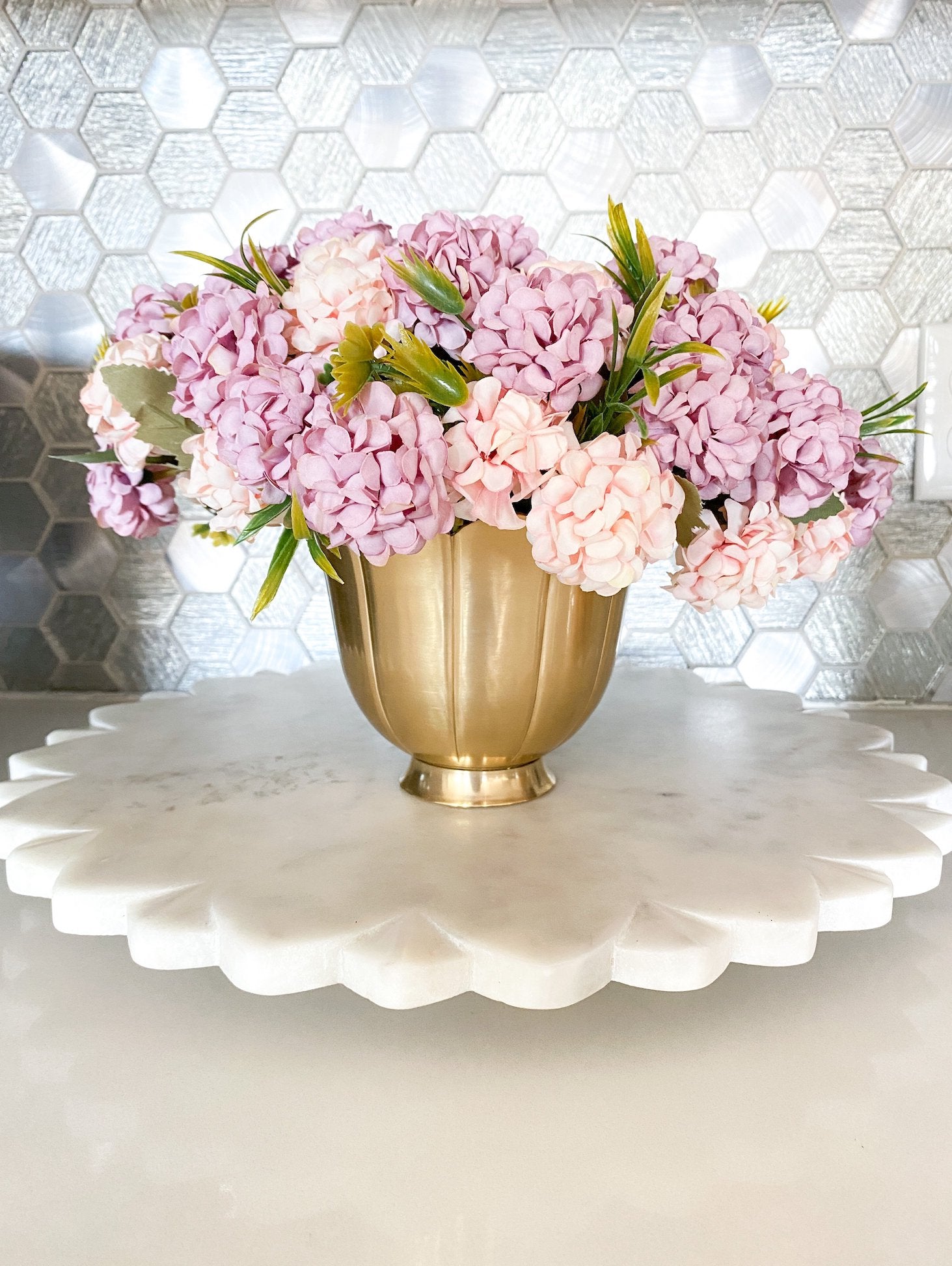 Small Mini Two Tone Hydrangea ( Pack of 5 ) - HTS HOME DECOR
