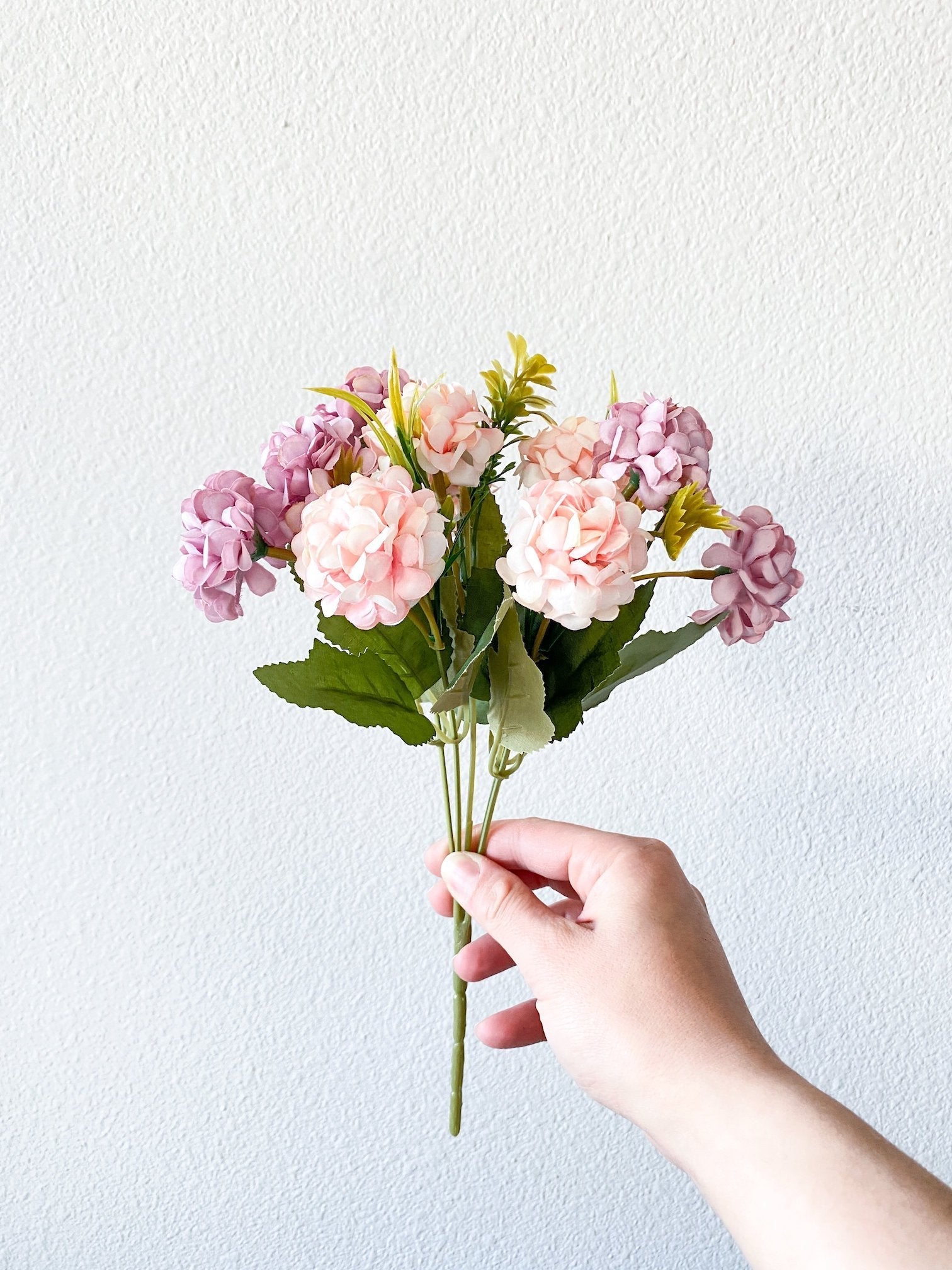 Small Mini Two Tone Hydrangea ( Pack of 5 ) - HTS HOME DECOR