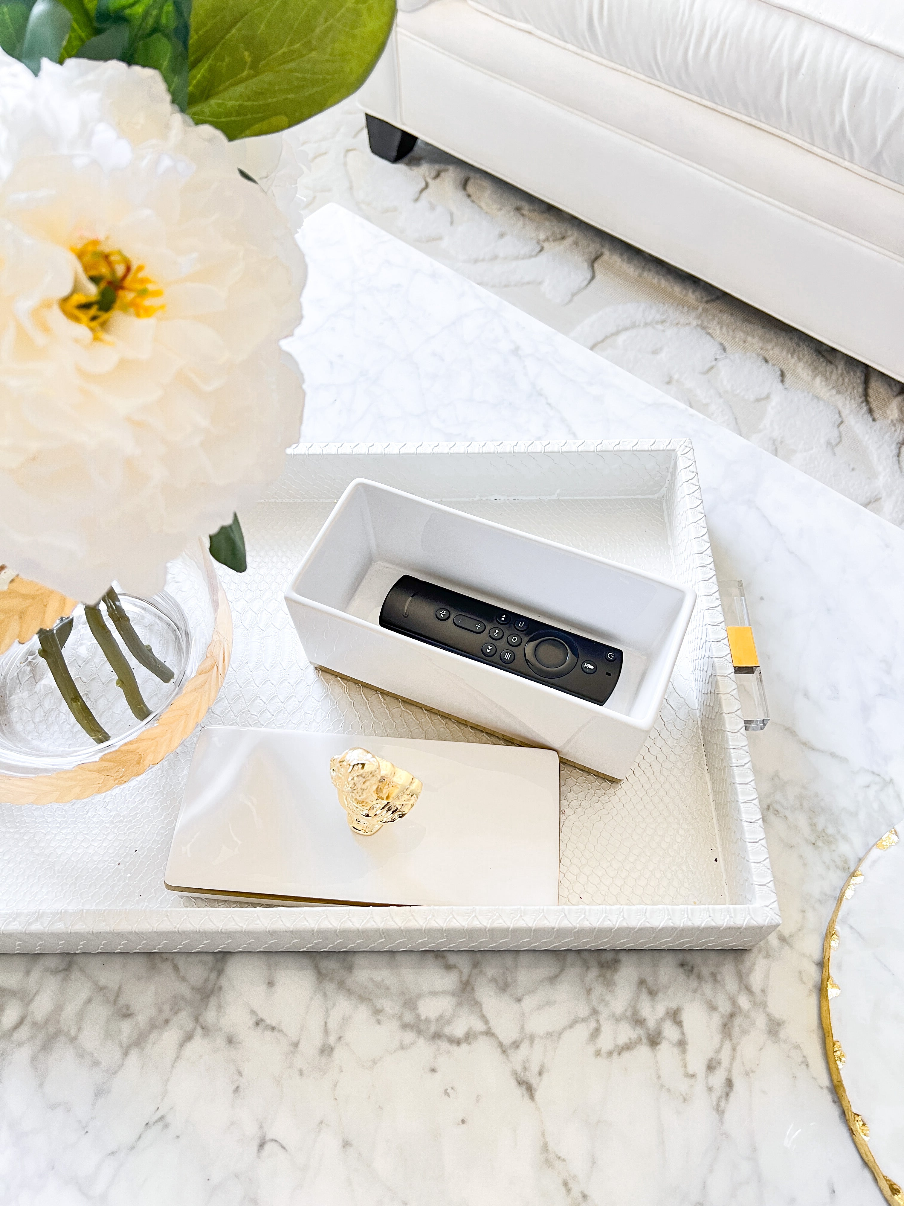 White Ceramic Decorative Box - HTS HOME DECOR