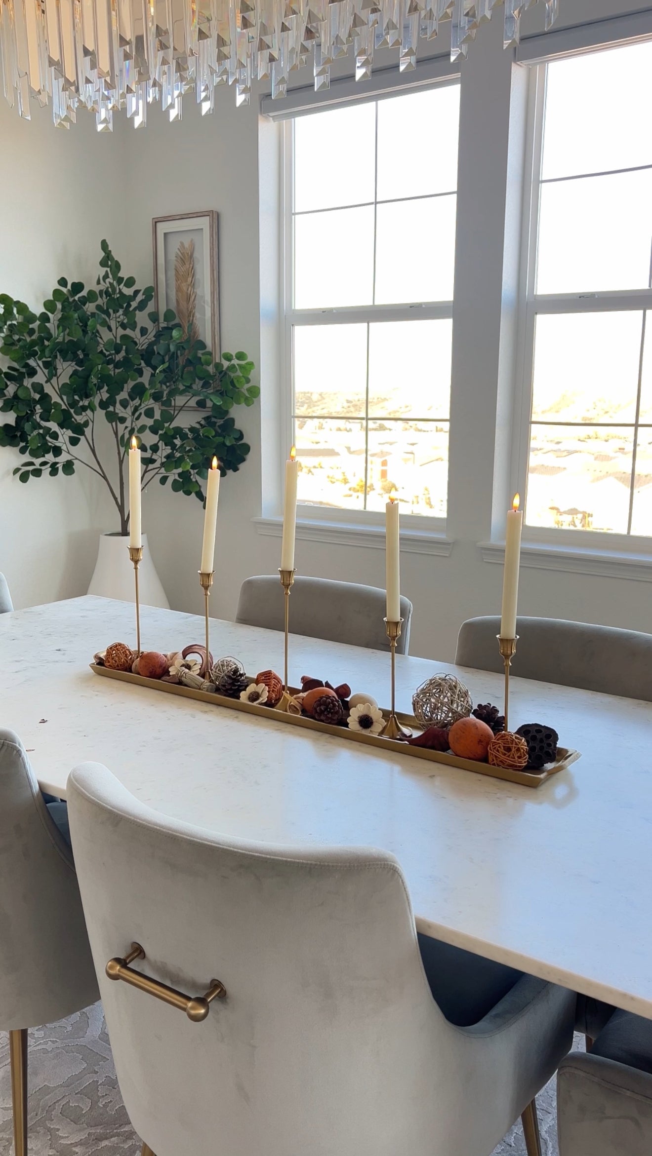 Gold Oblong Decorative Tray