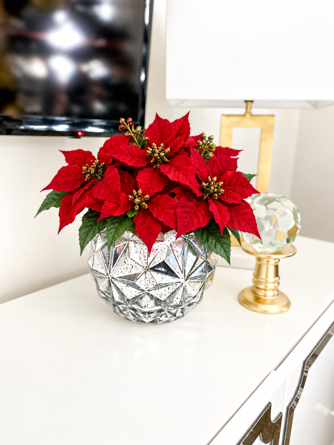 Silver Textured Orb Vase