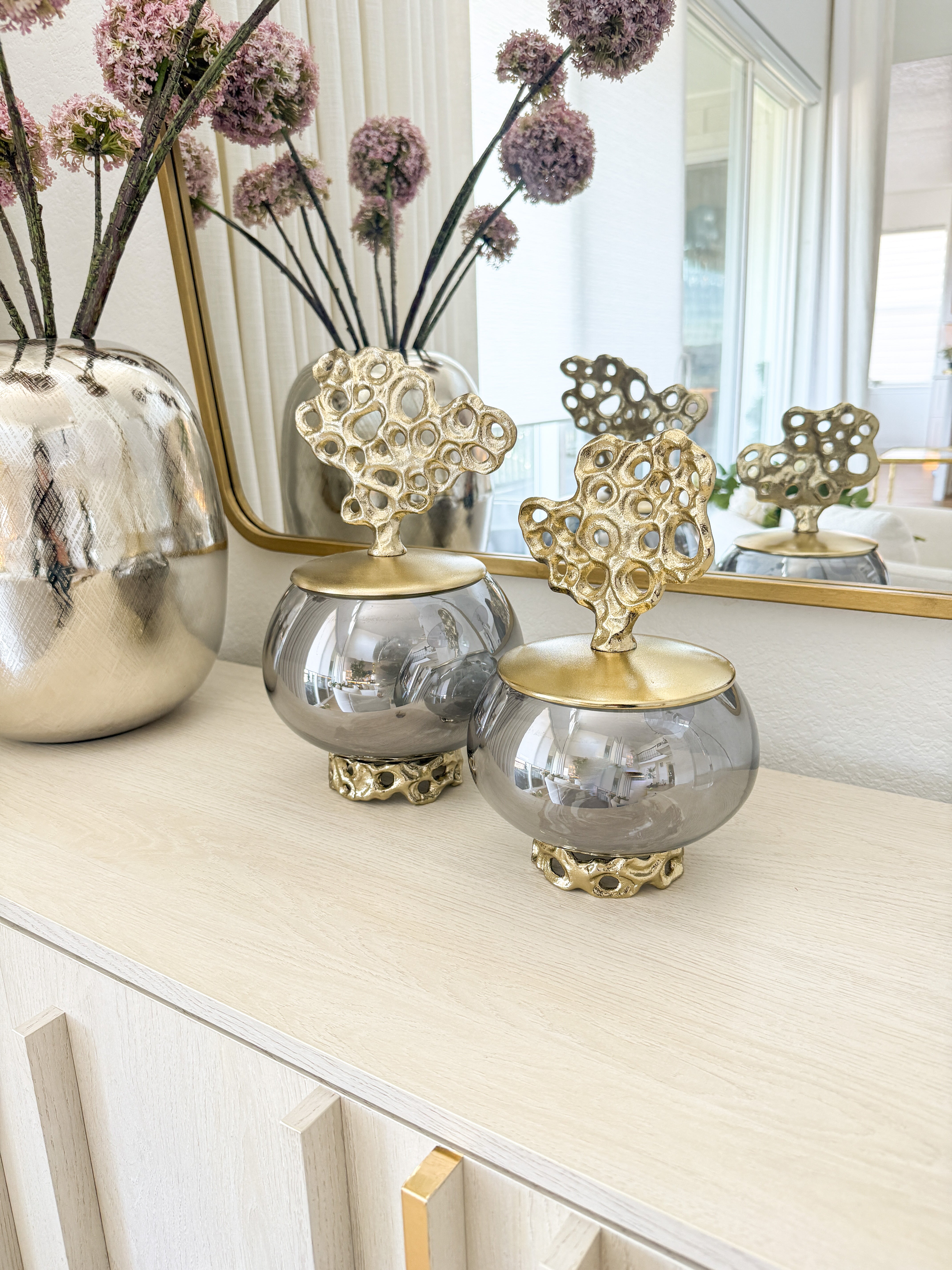 Gold Decorative Glass Jar