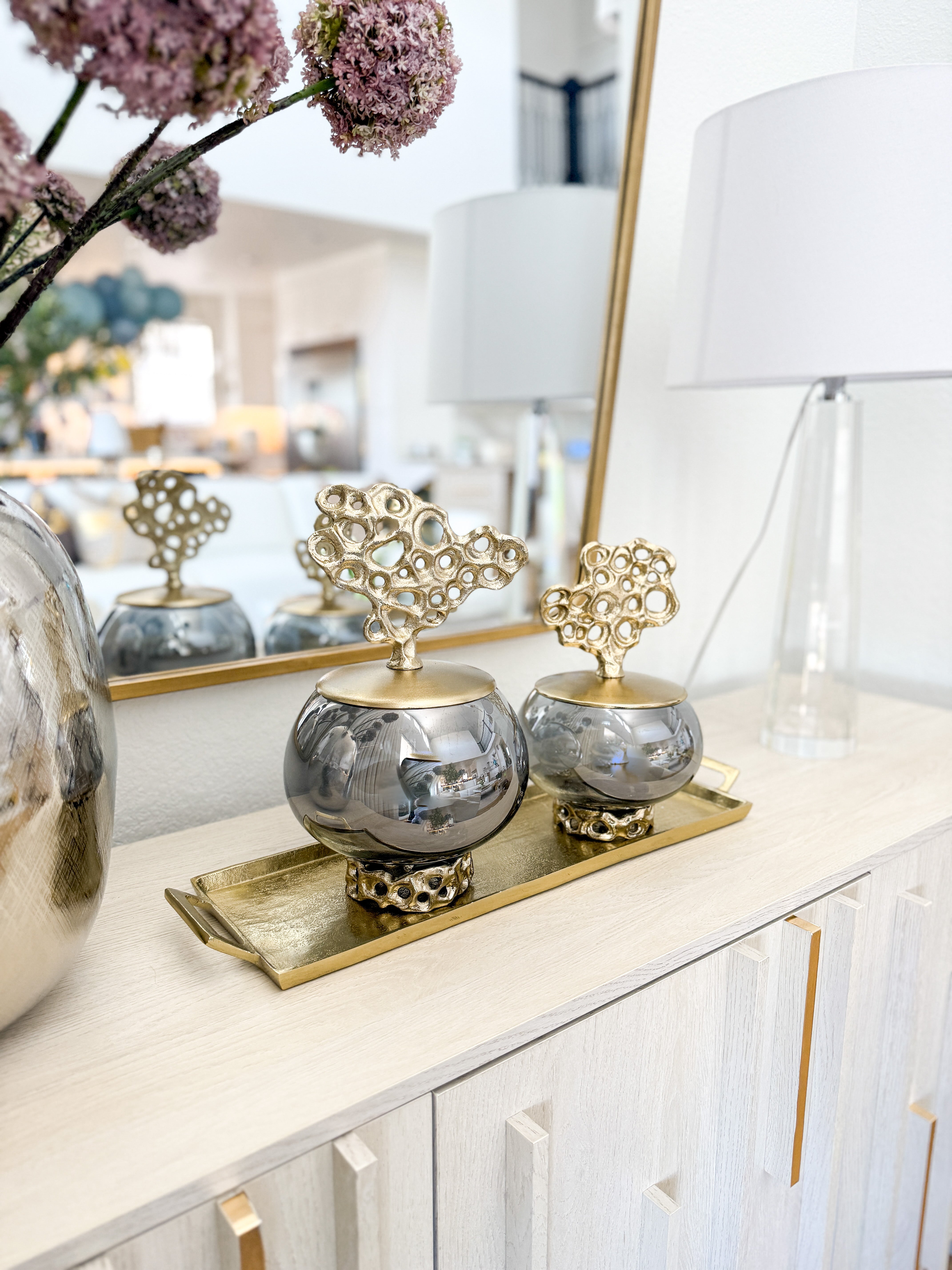 Gold Decorative Glass Jar