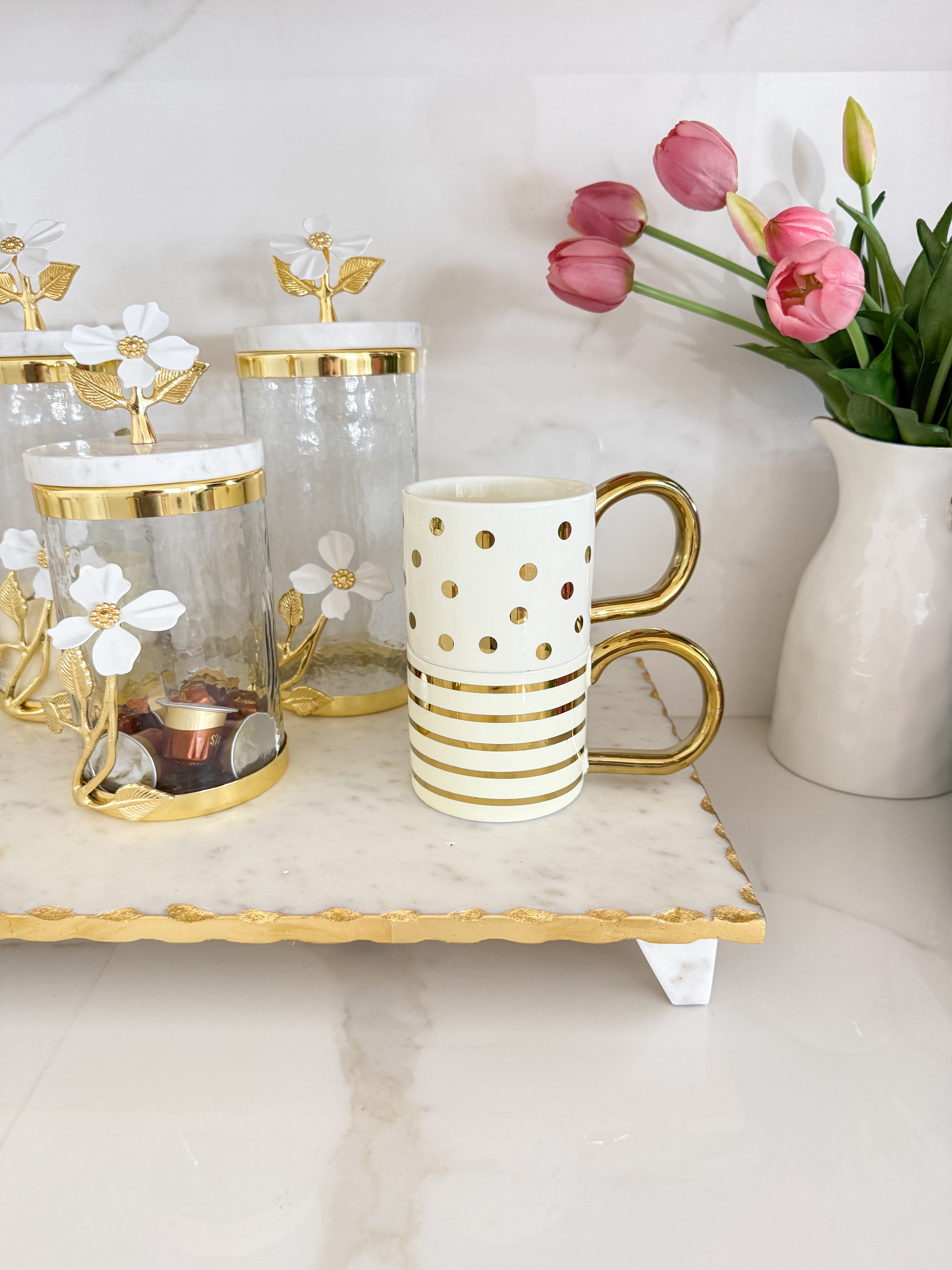 Gold Ceramic Coffee Mug (3 Patterns)