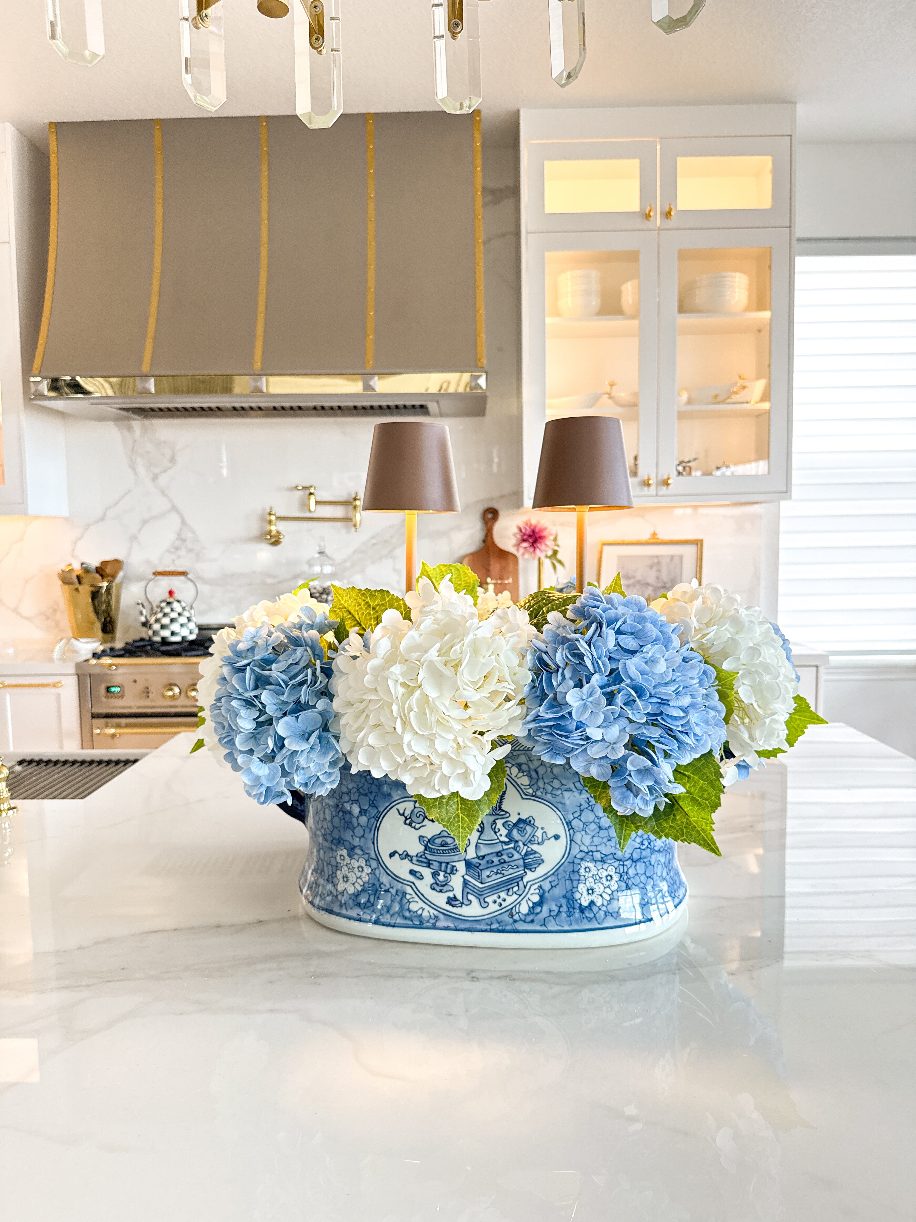 planter pot set White and Blue Pot Planter (Set of 2)