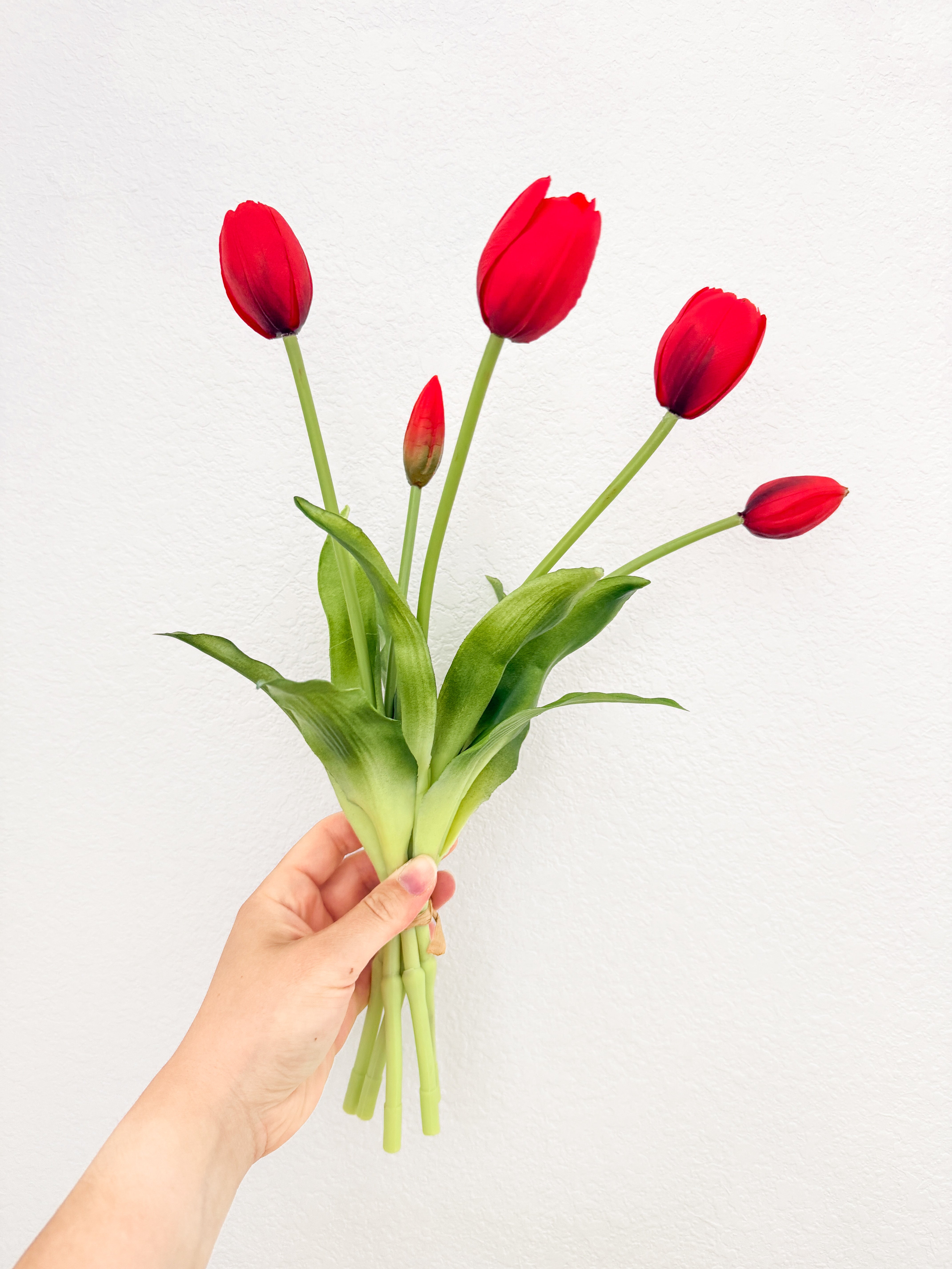 Artificial Real Touch Pink Tulip Stem