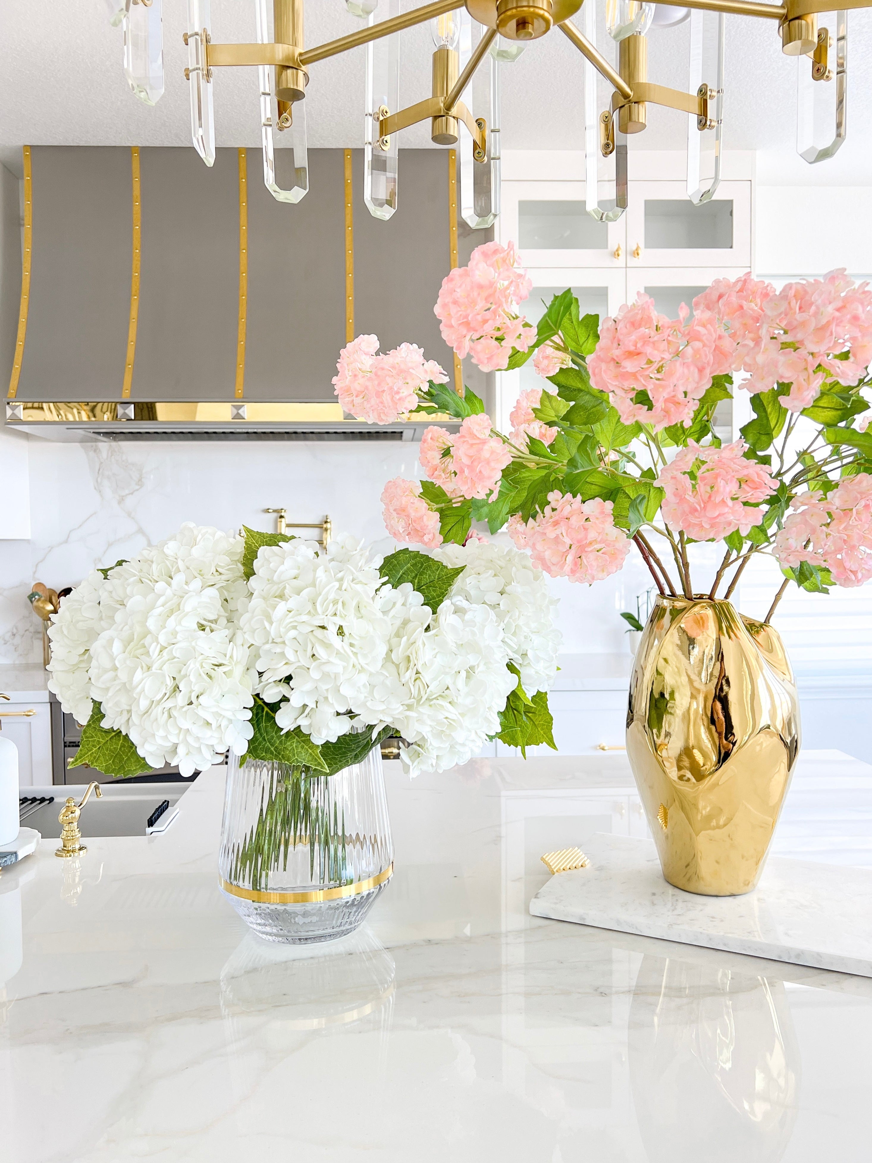 White Real Touch Faux Hydrangea Stem