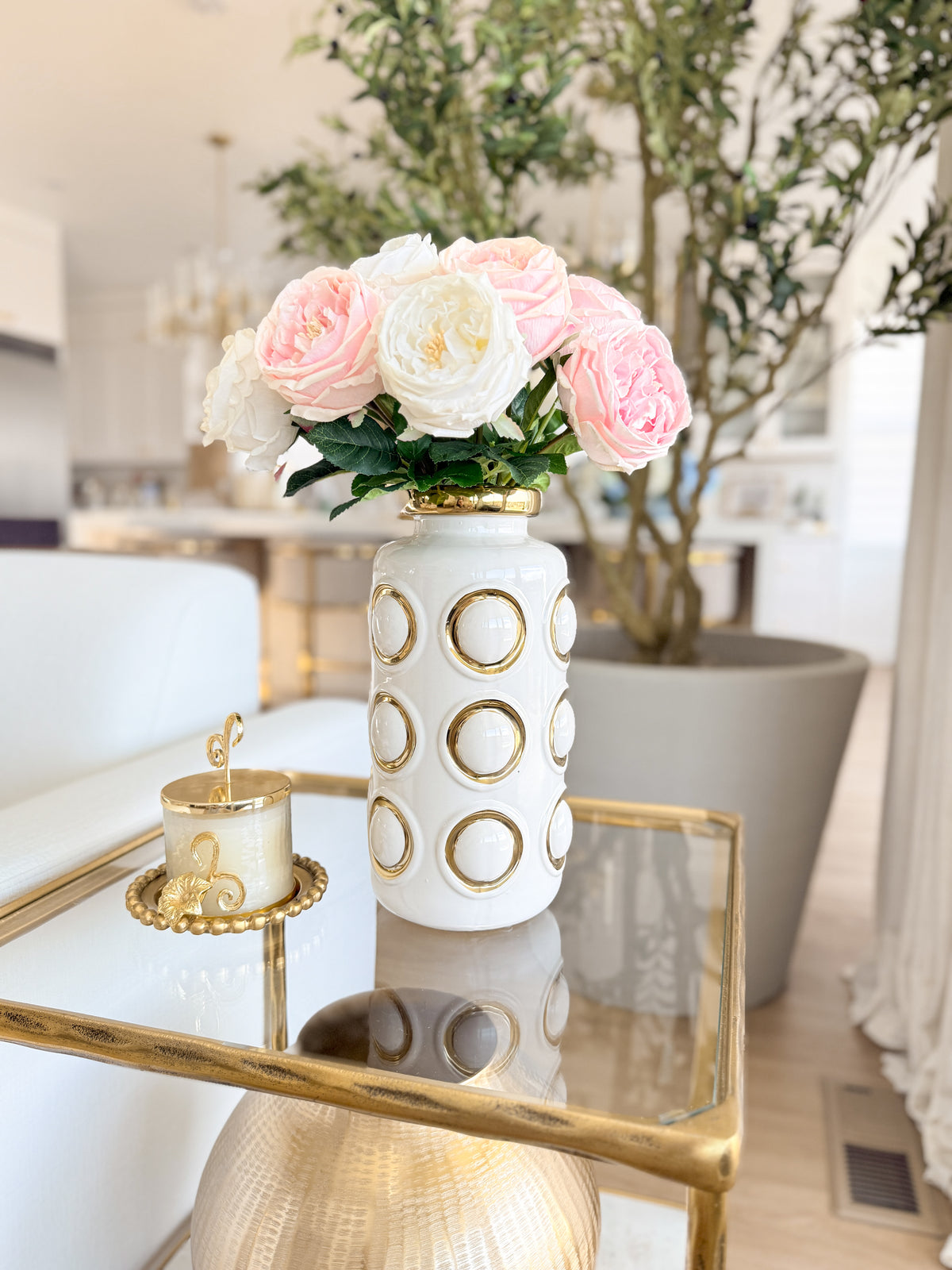 White and Gold Vase