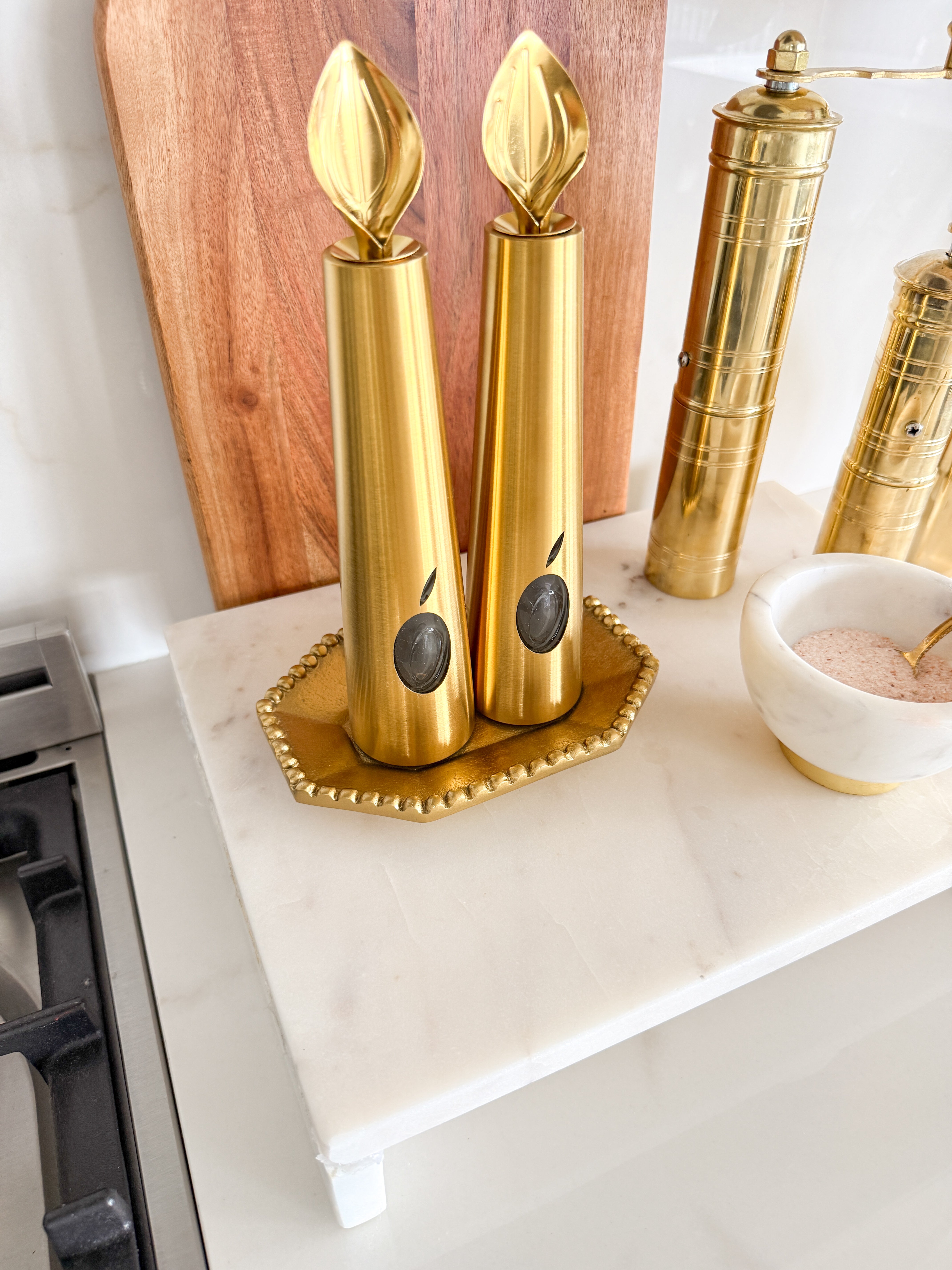 Gold Beaded Soap Dispenser Tray