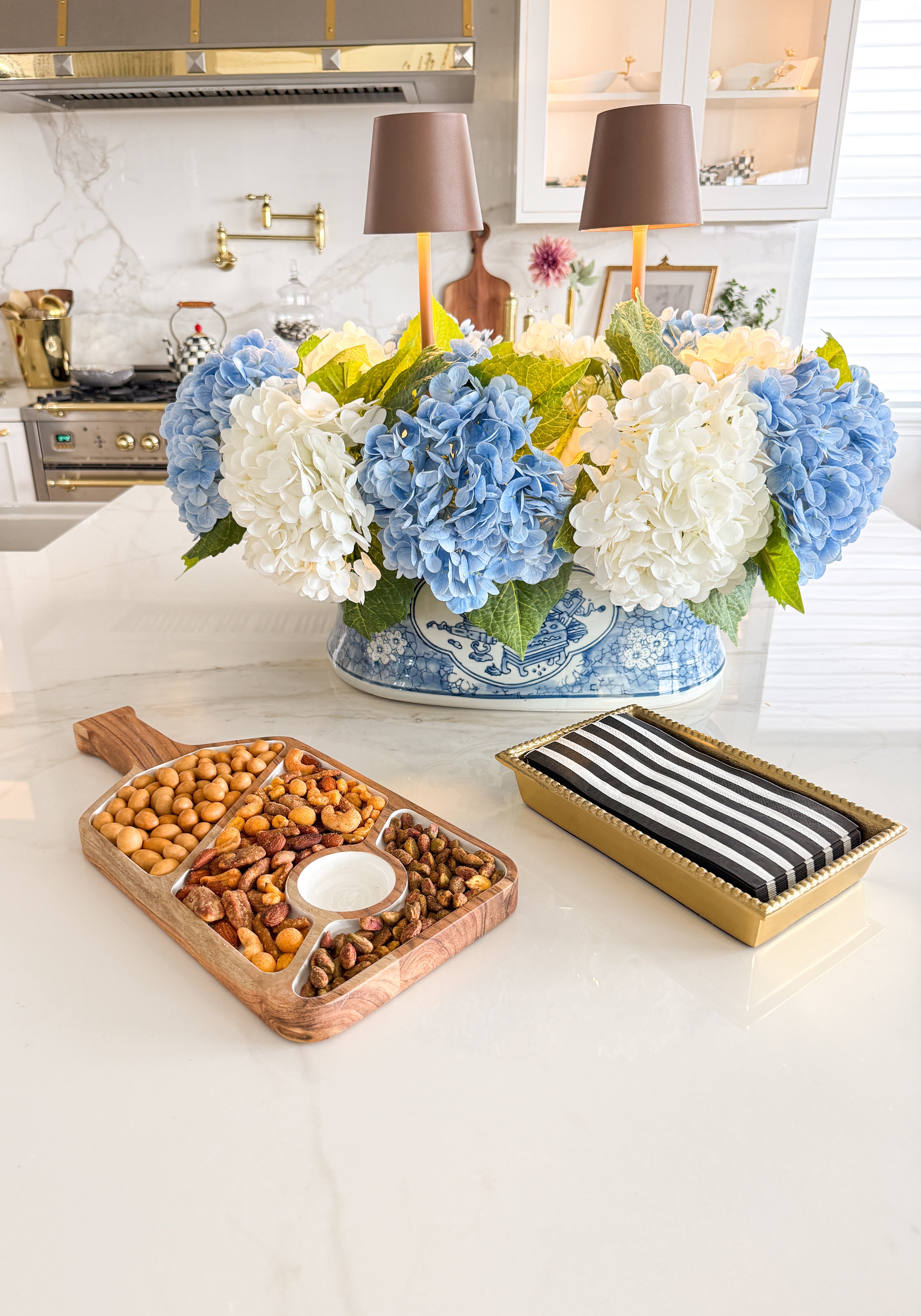 Gold Beaded Rectangle Napkin Holder