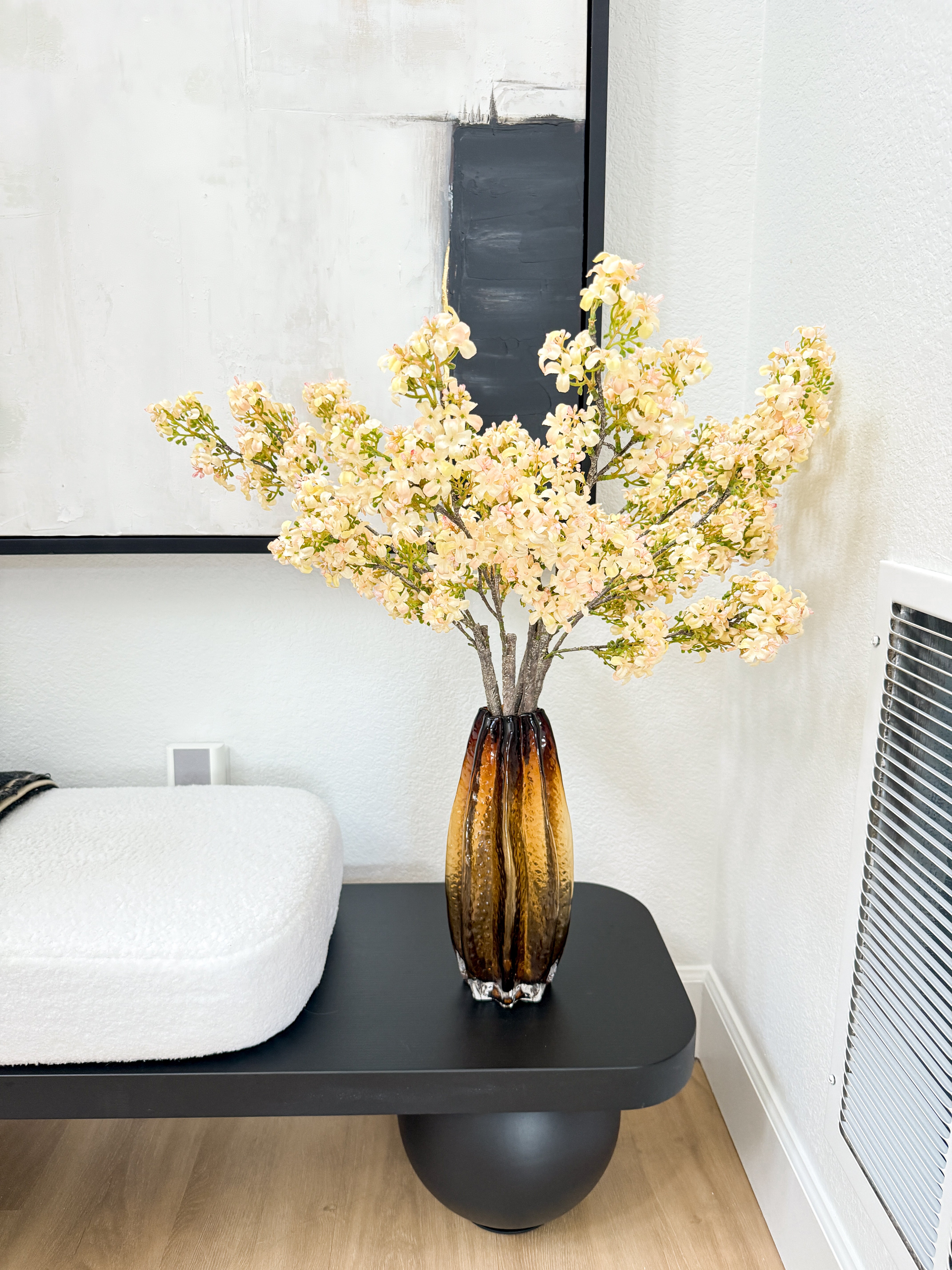 【ki-no】stripe shade、amber(techcountry) Amber Textured Flower Vase | HTS DECOR