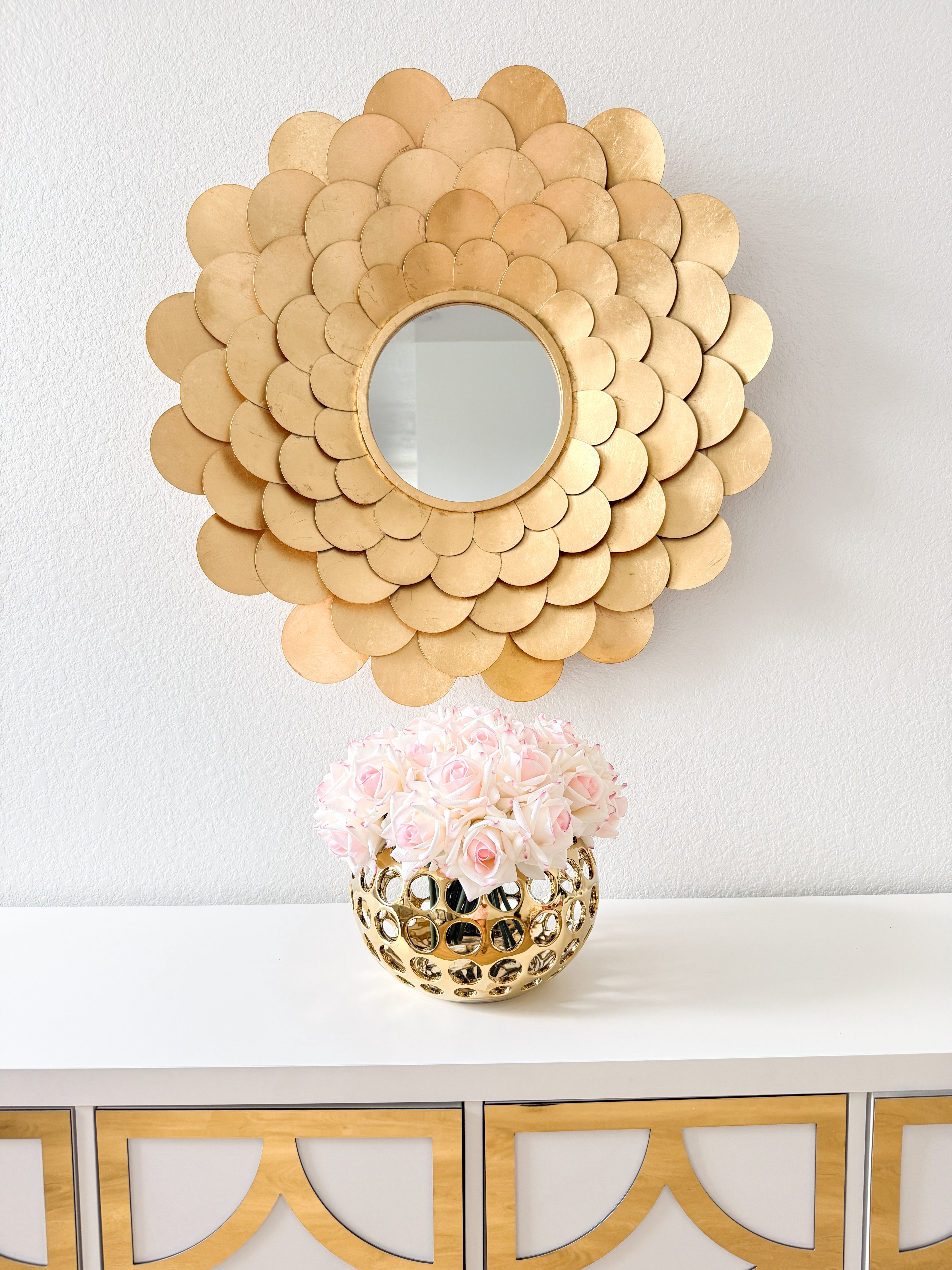 Gold Pierced Orb Vase
