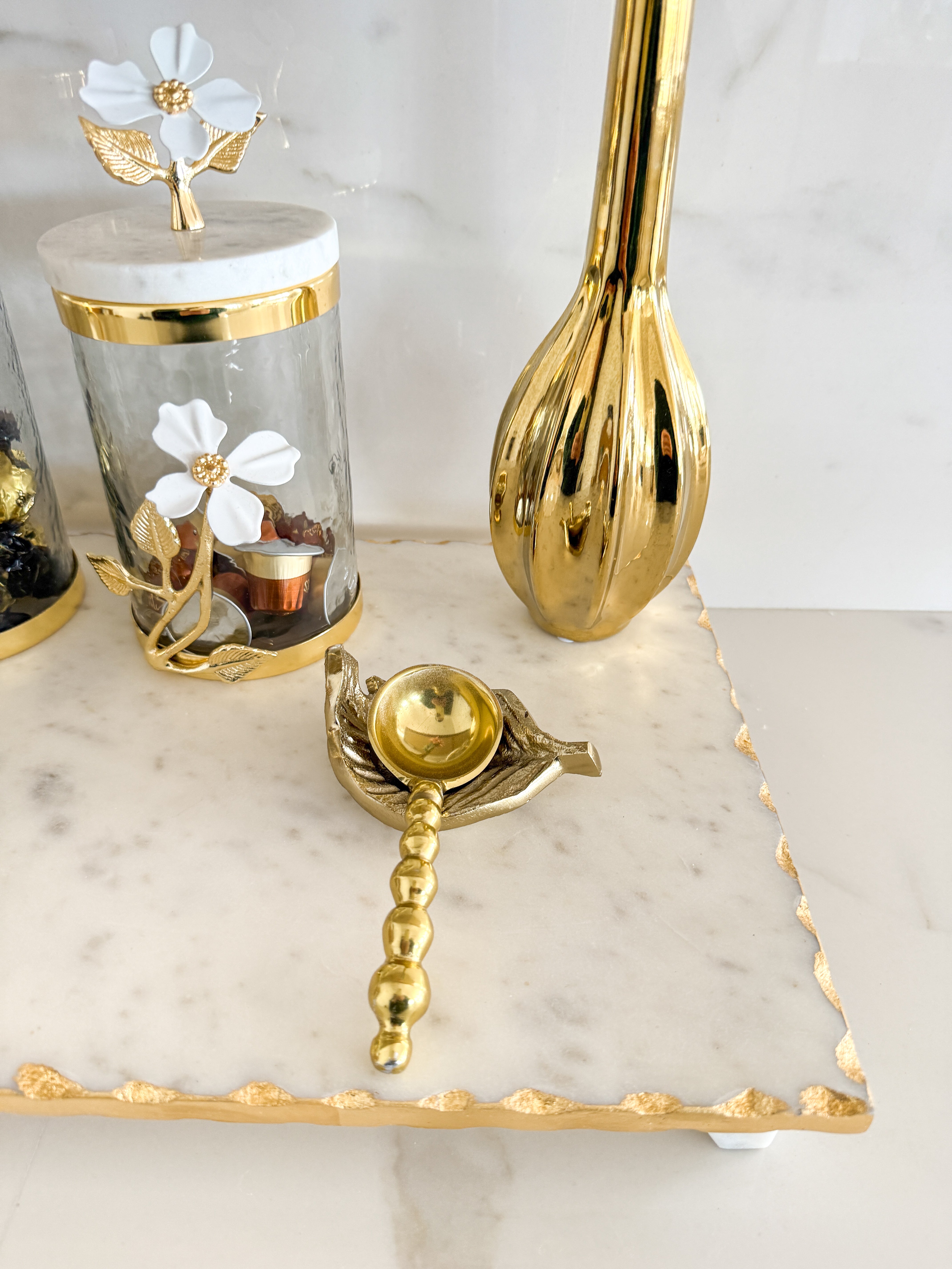 Gold Leaf Shape Spoon Rest