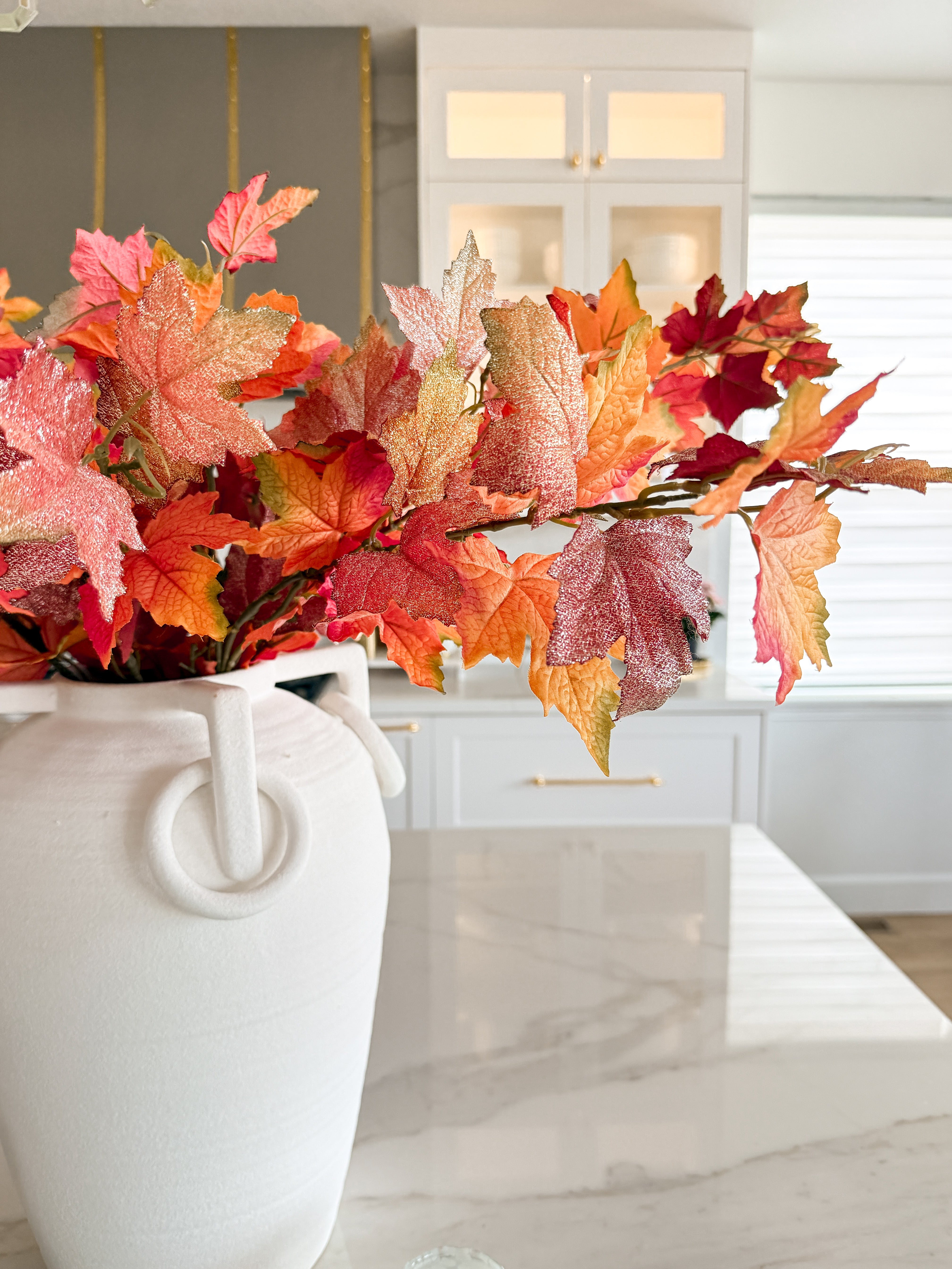 Orange Fall Maple Leaf Stem (Pack of 3 Stems)