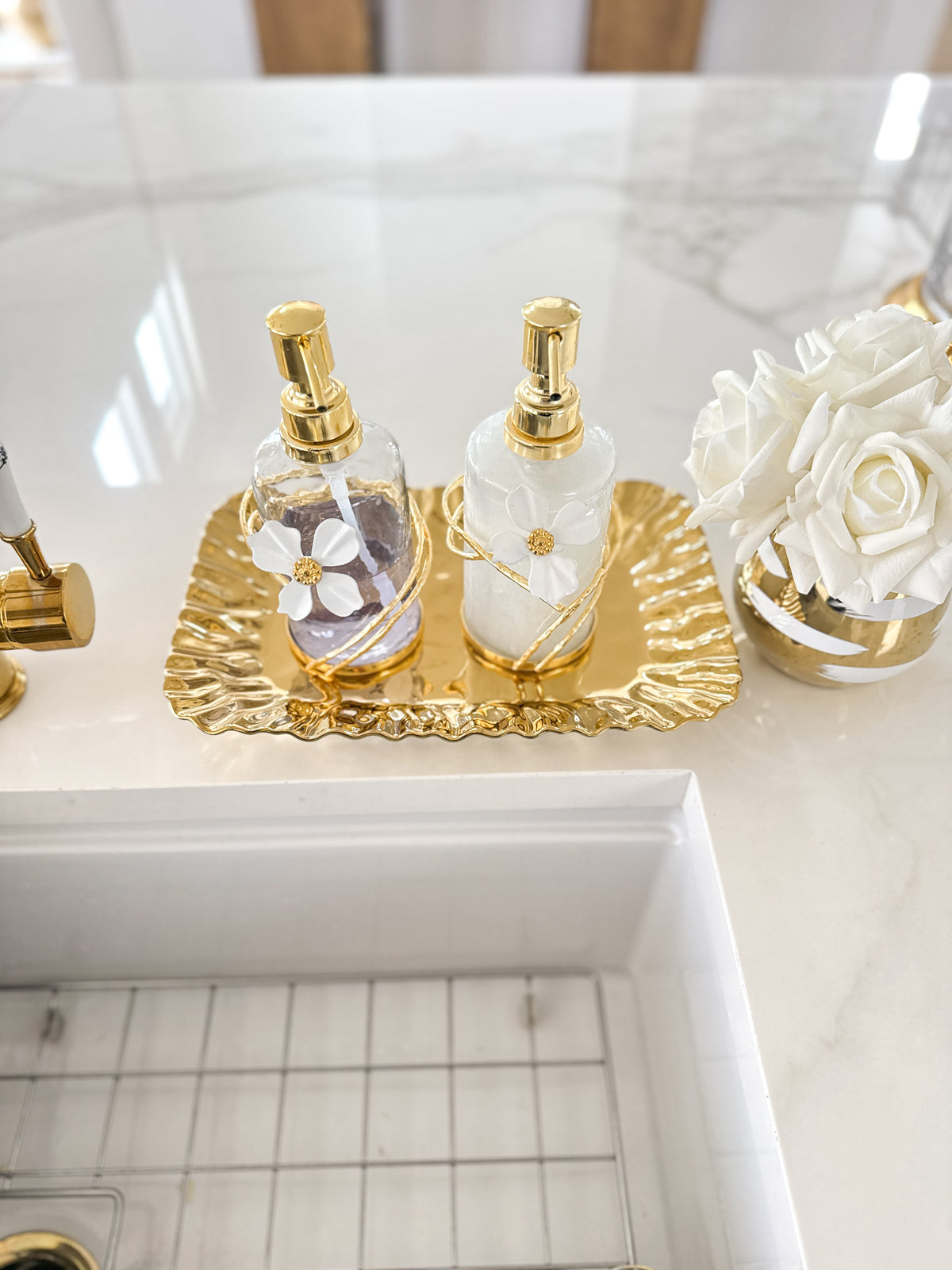 Gold Ruffled Edge Tray