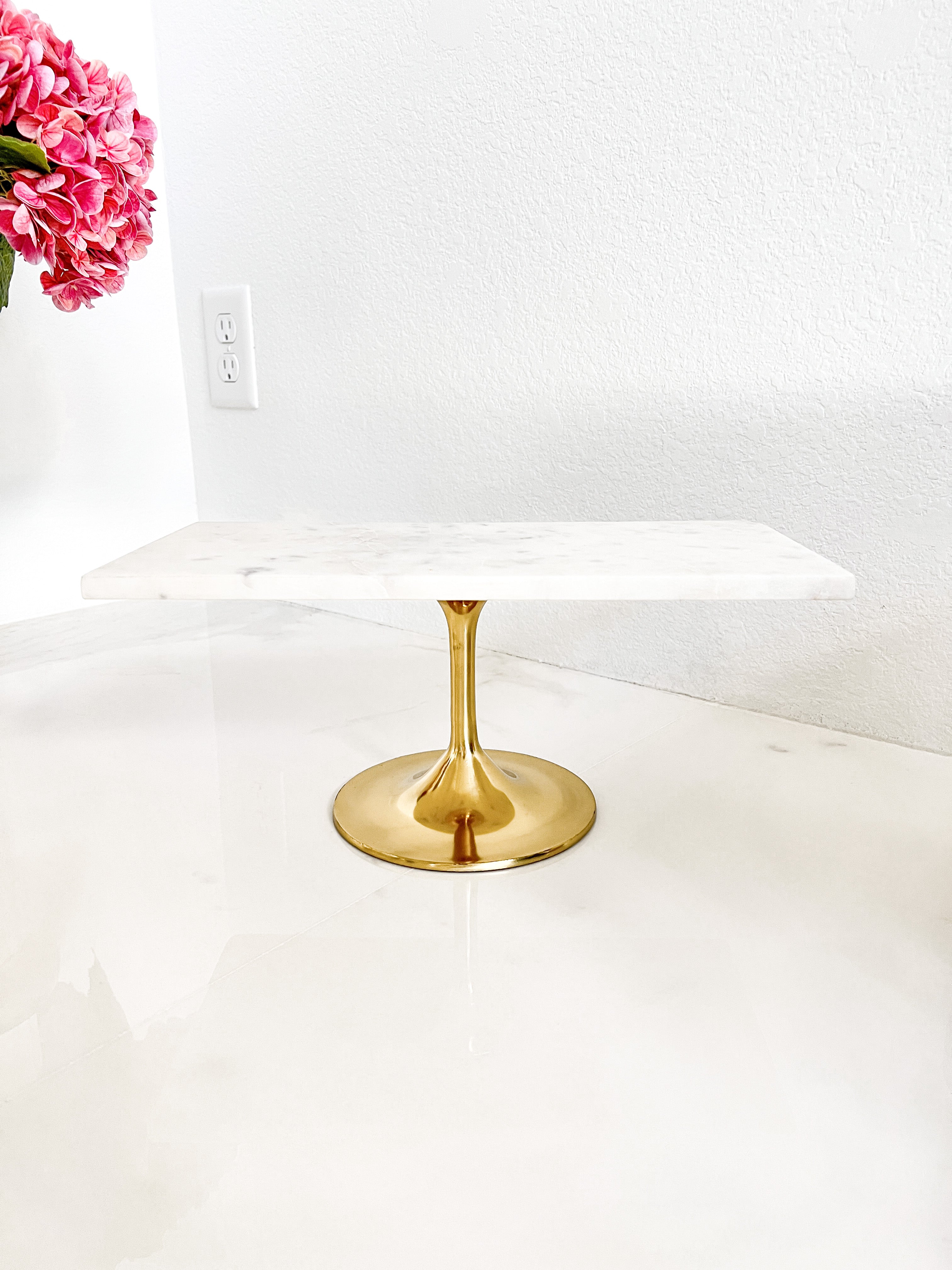 Marble Gold Footed Cake Stand