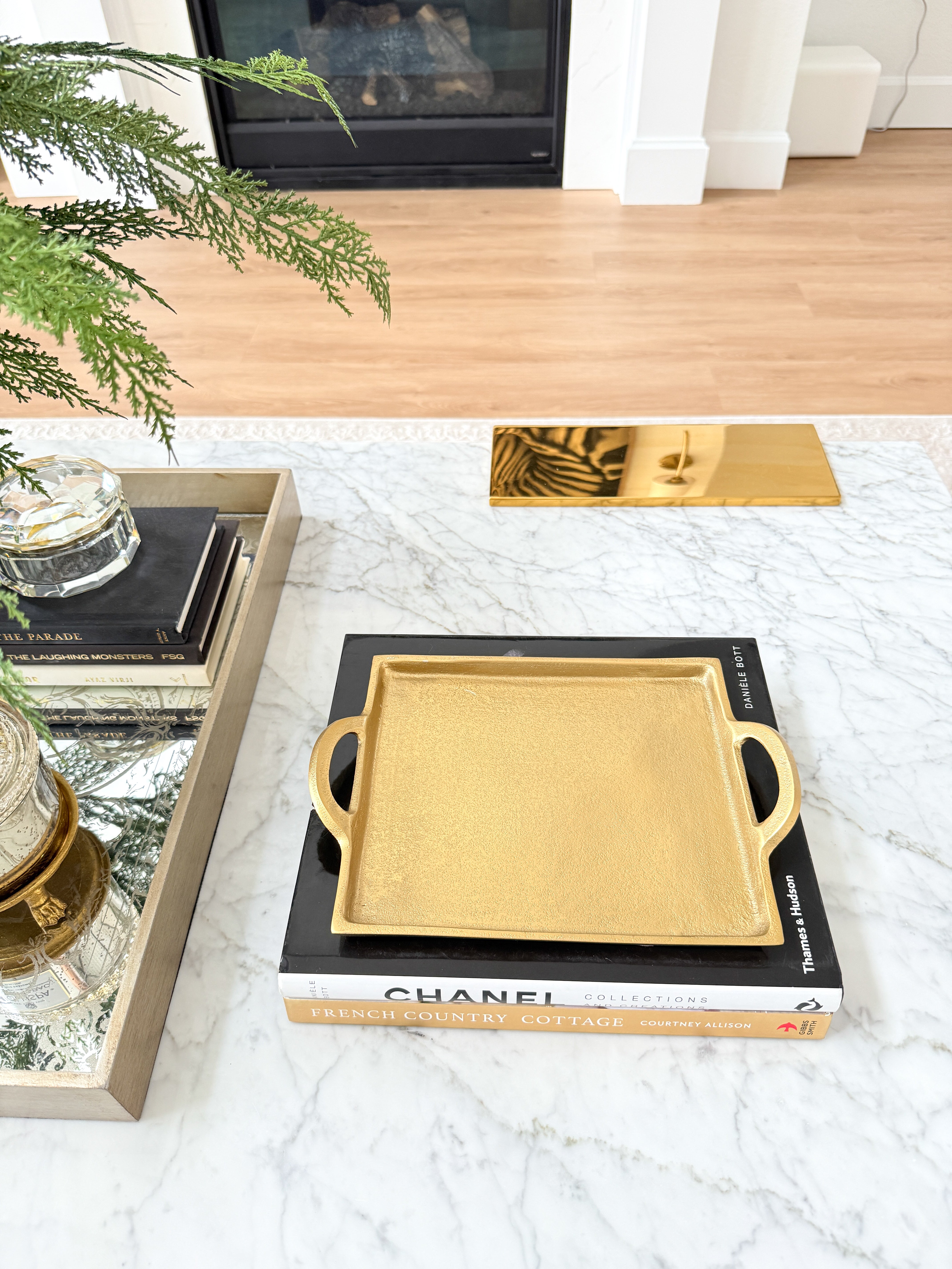 Gold Brass Decorative Tray