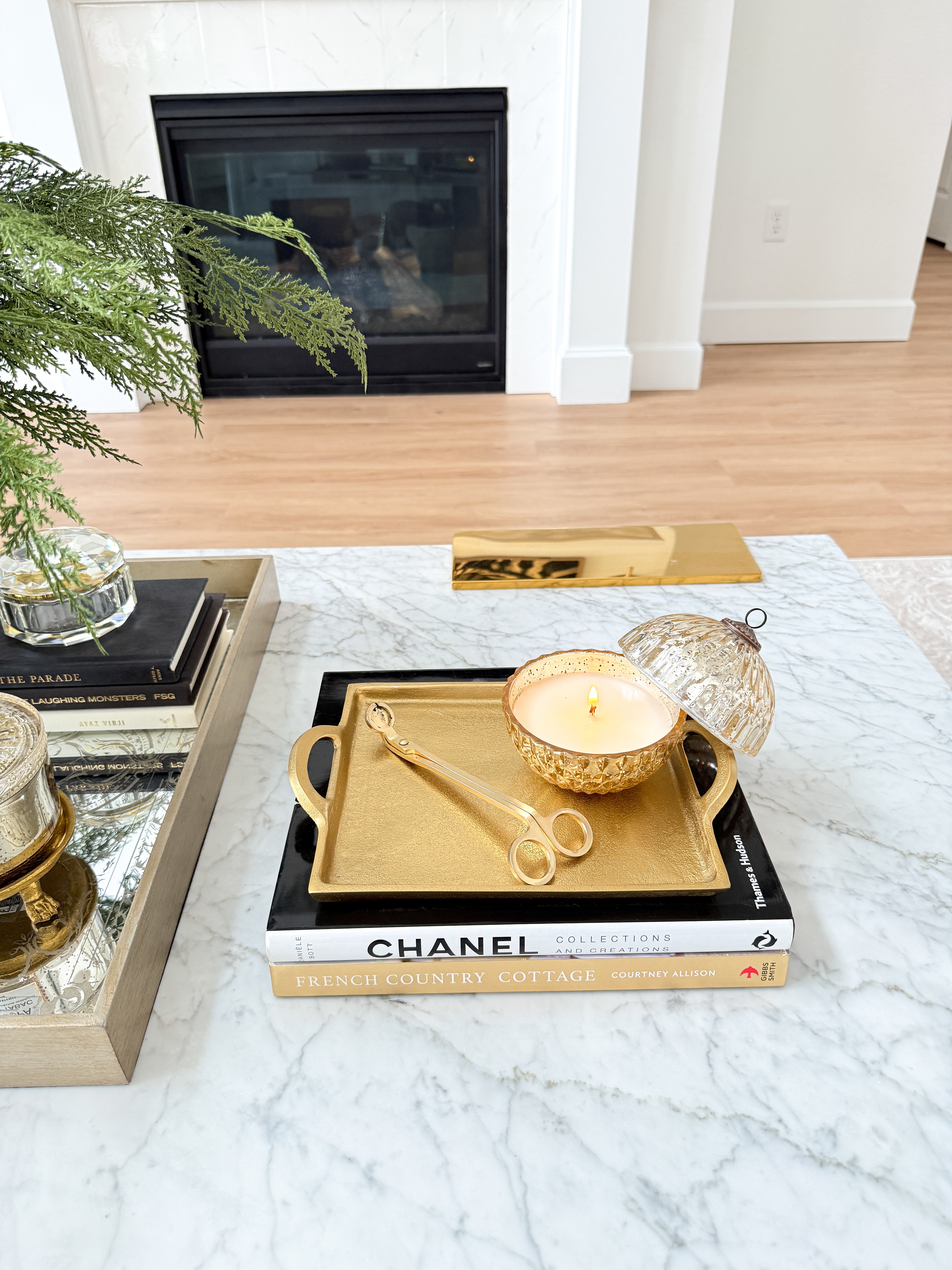 Gold Brass Decorative Tray