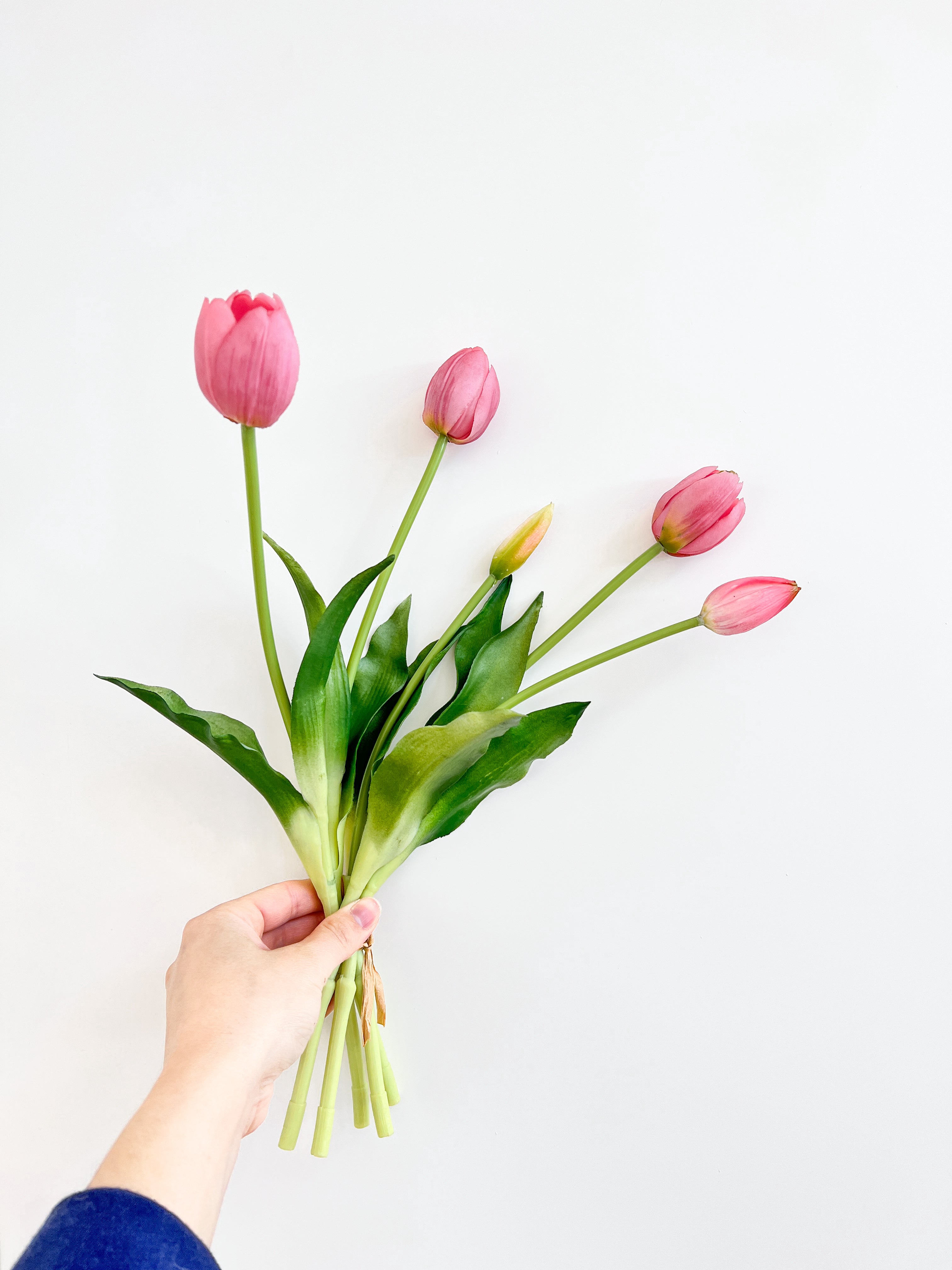 Artificial Real Touch Pink Tulip Stem