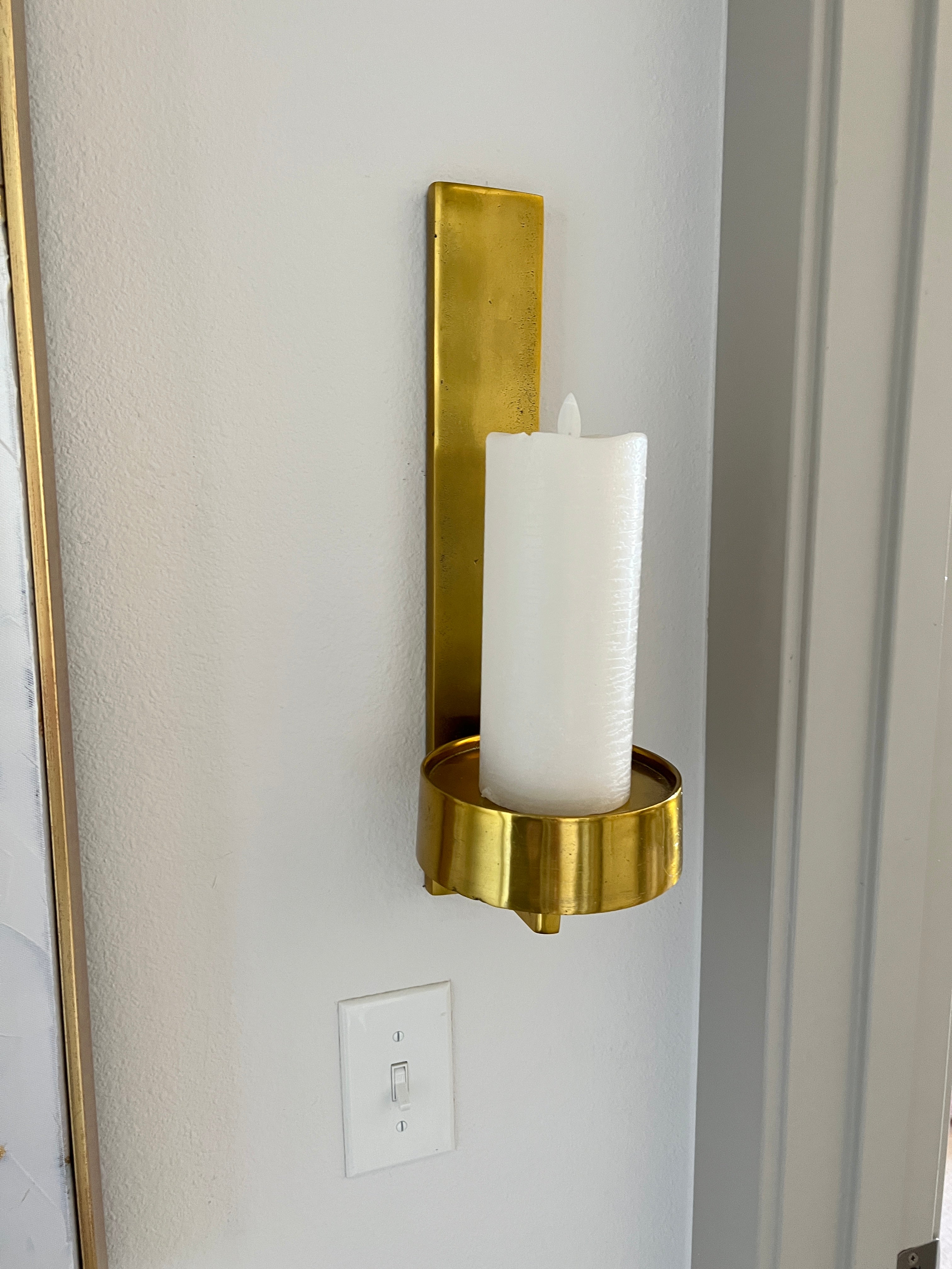Gold Hammered Glass Sconce