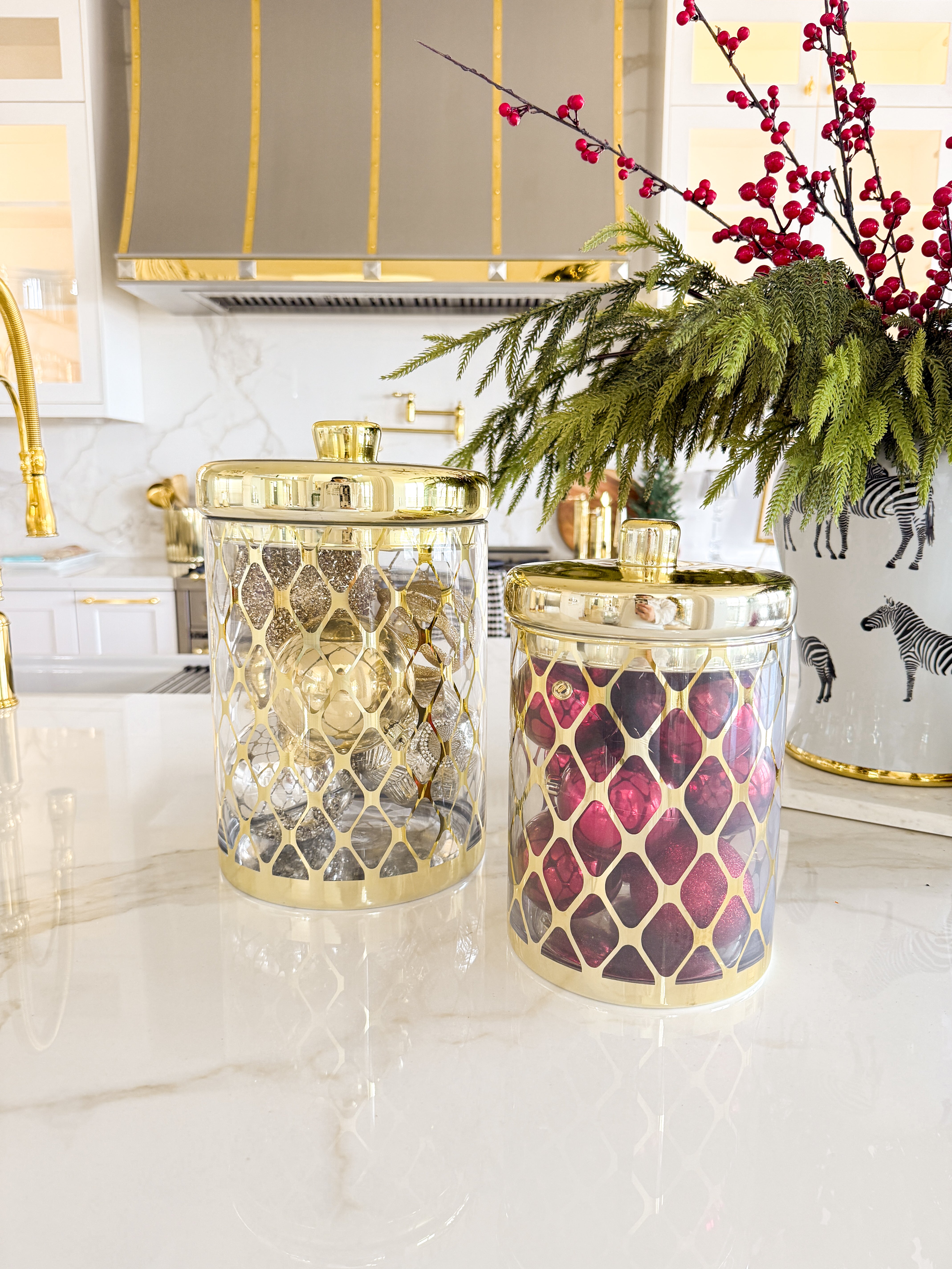 Gold Glass Pantry Canister (Two Sizes)