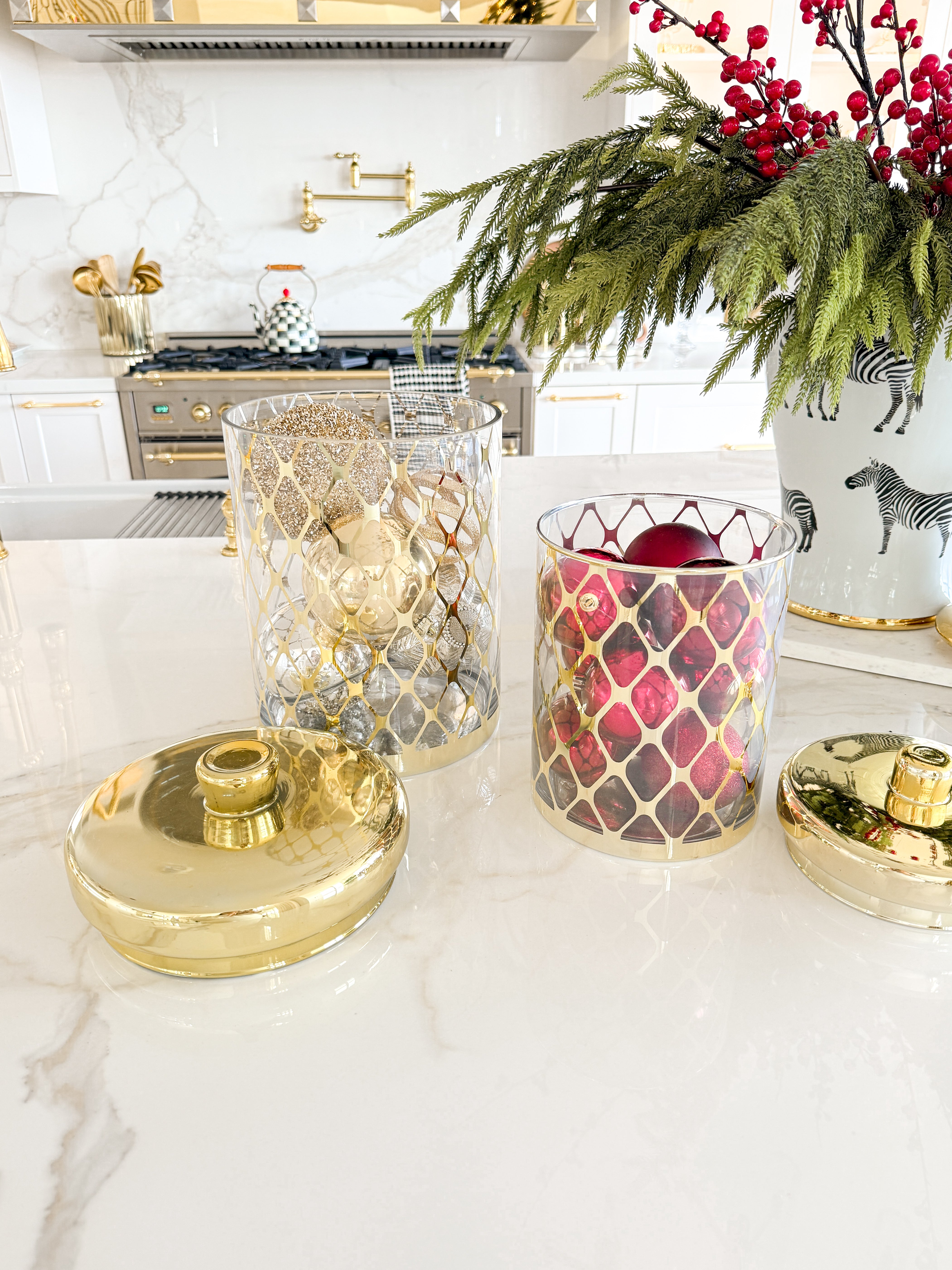 Gold Glass Pantry Canister (Two Sizes)