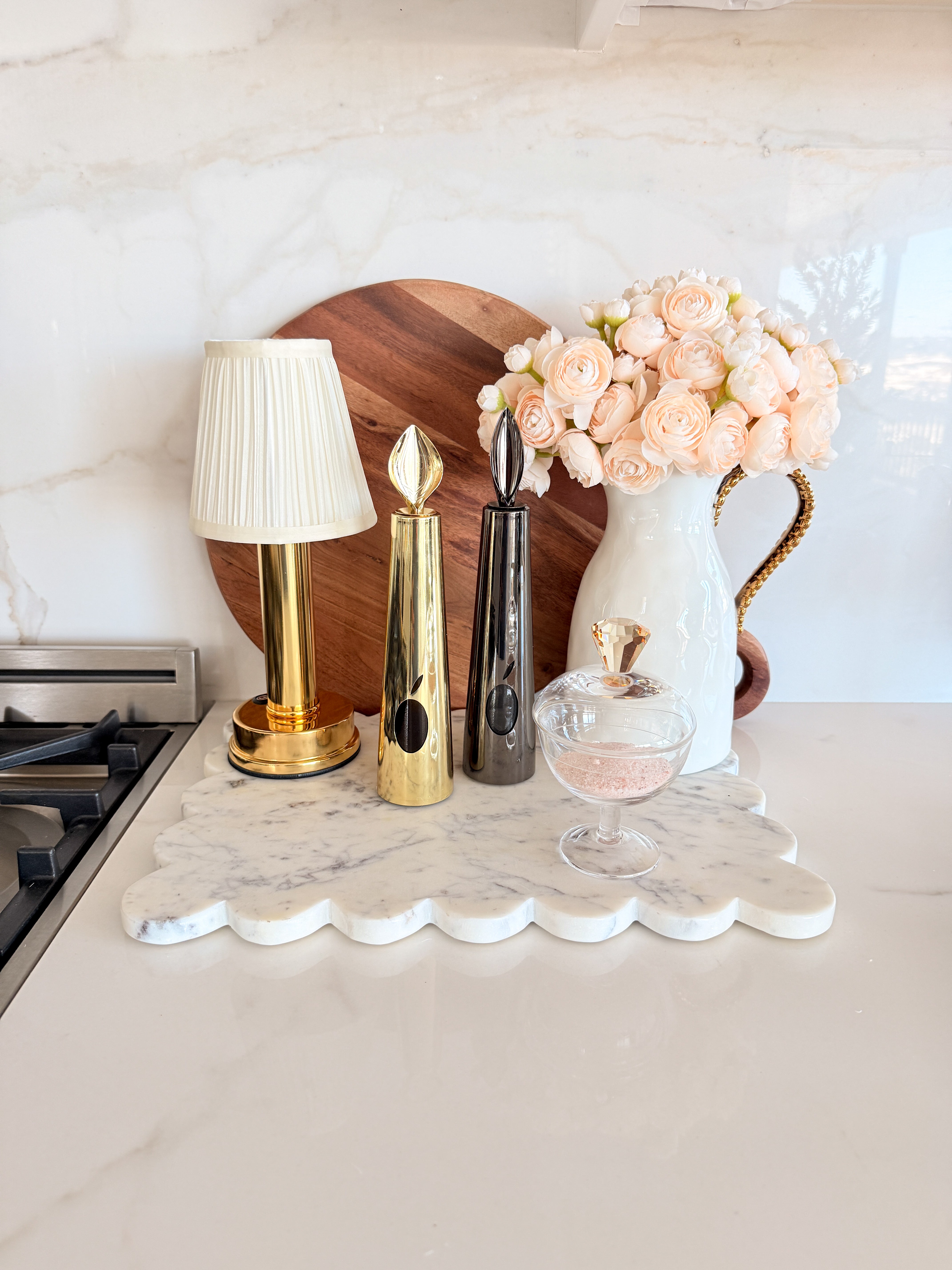 Faux Champagne Ranunculus Flower Bundle | HTS DECOR