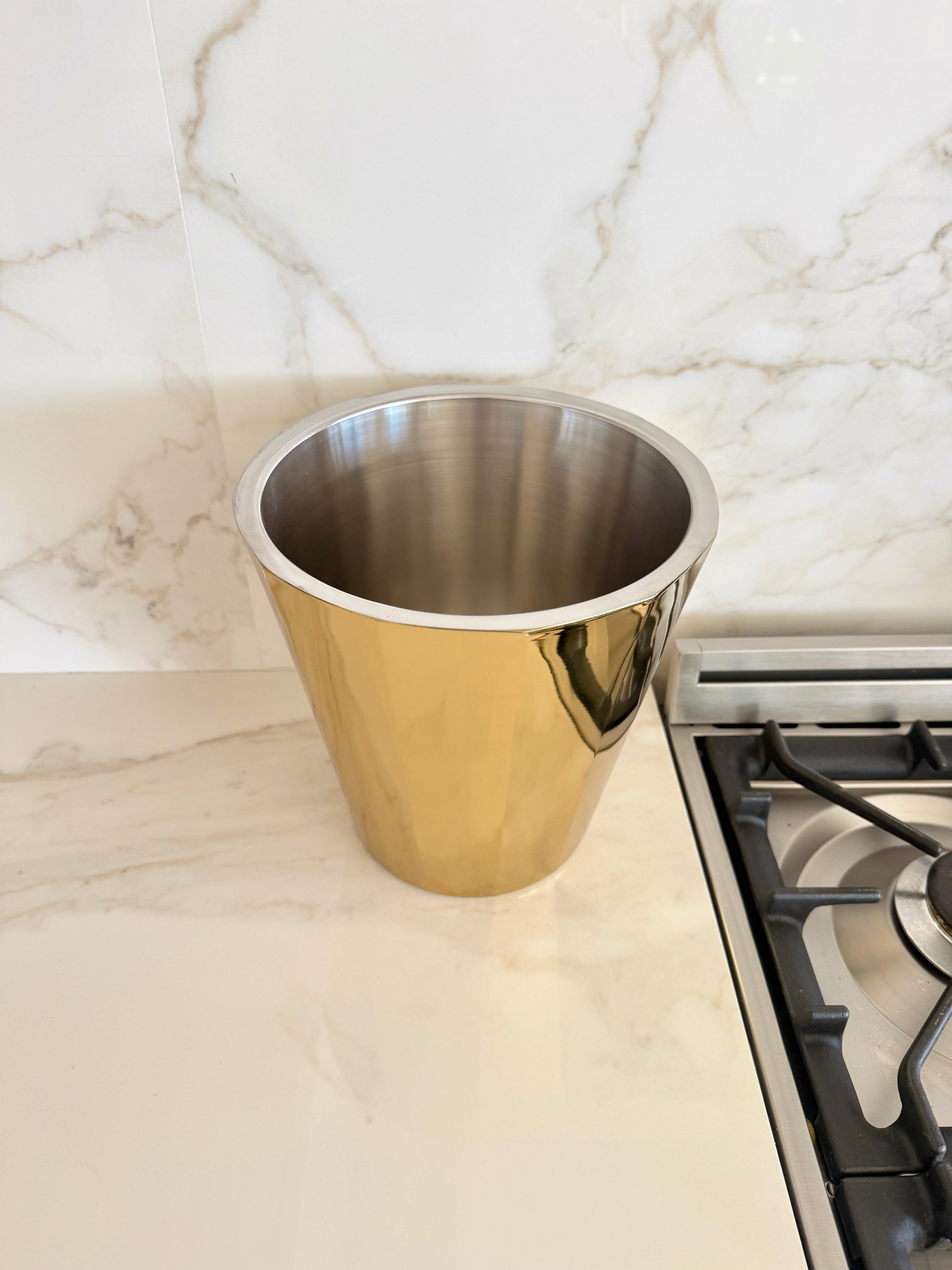Gold Octagon Kitchen Utensil Holder