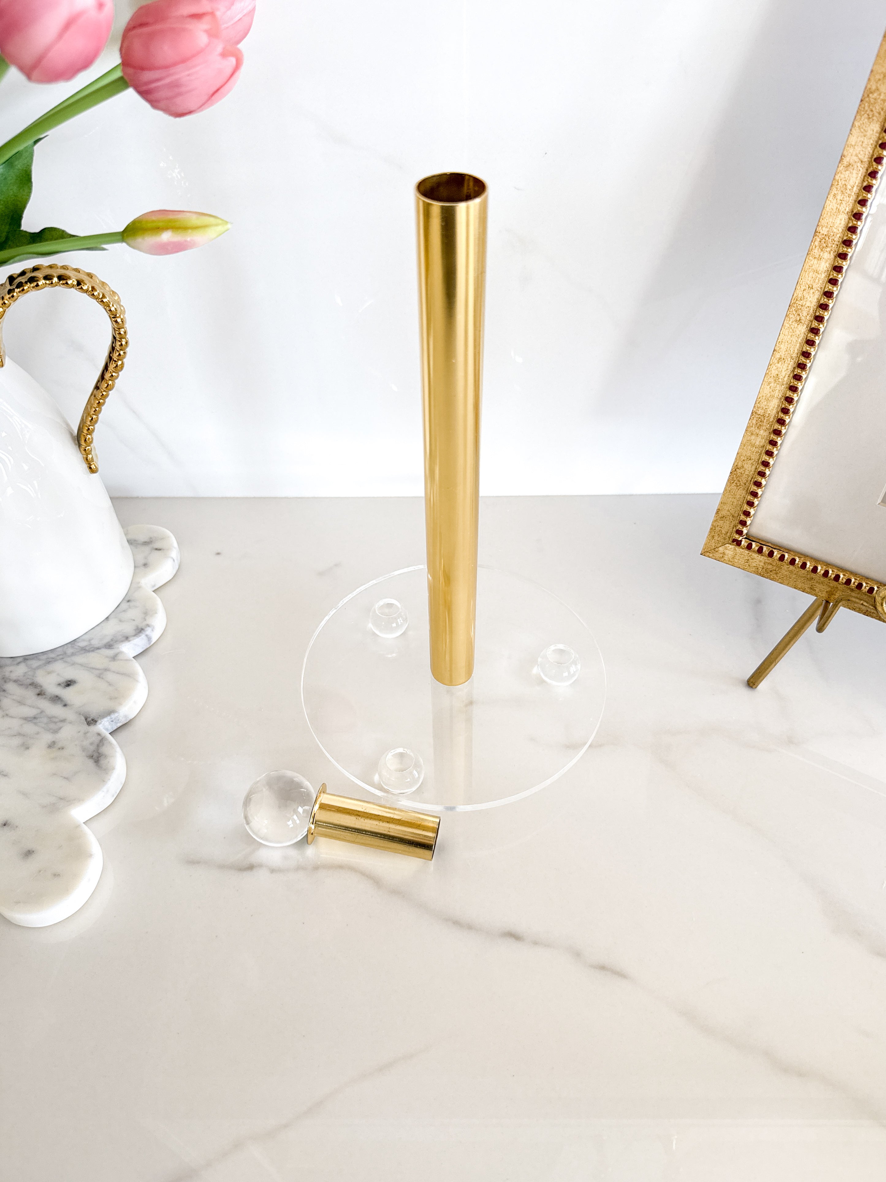Gold Acrylic Paper Towel Holder