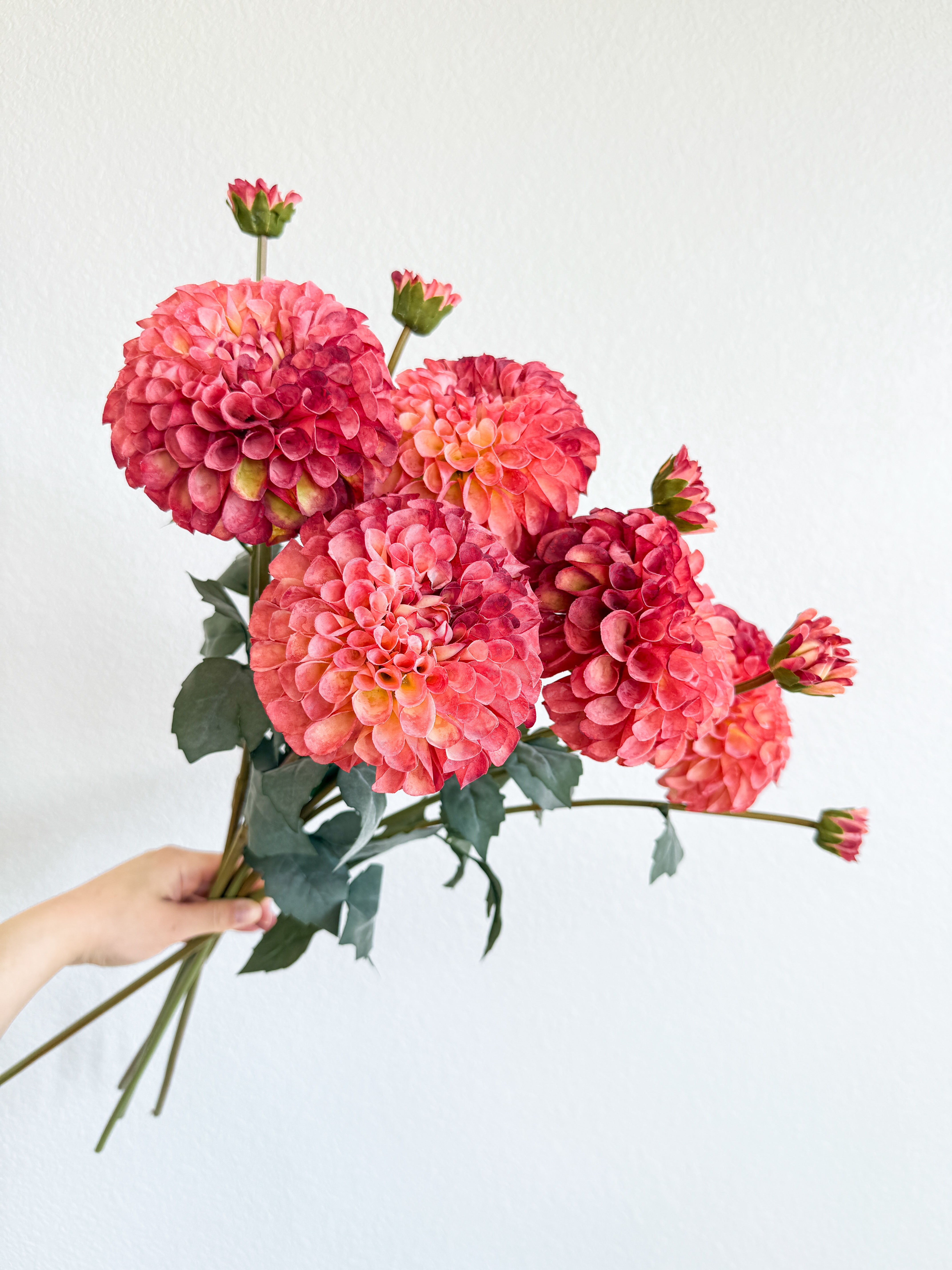 Artificial Realistic Dahlia Flower Stem (Pack of 3 Stems)