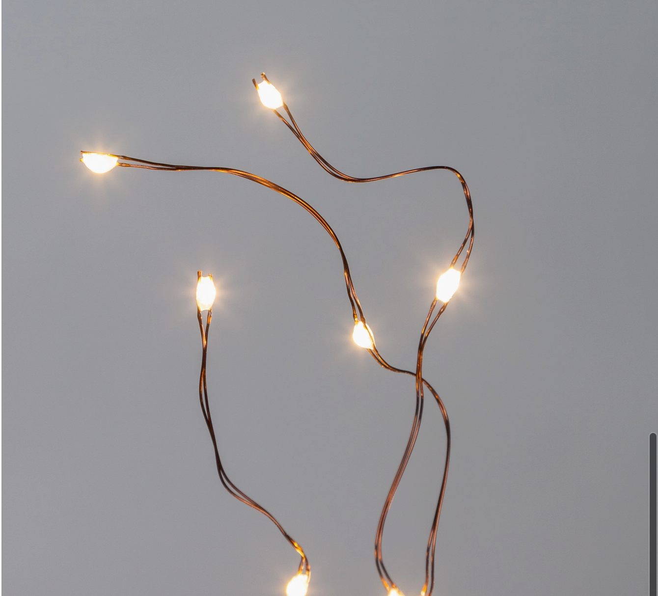Brown Fairy Light Tree With LED Lights