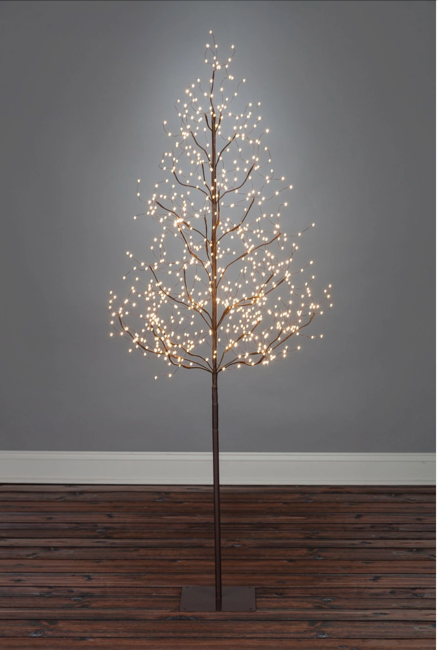 Brown Fairy Light Tree With LED Lights