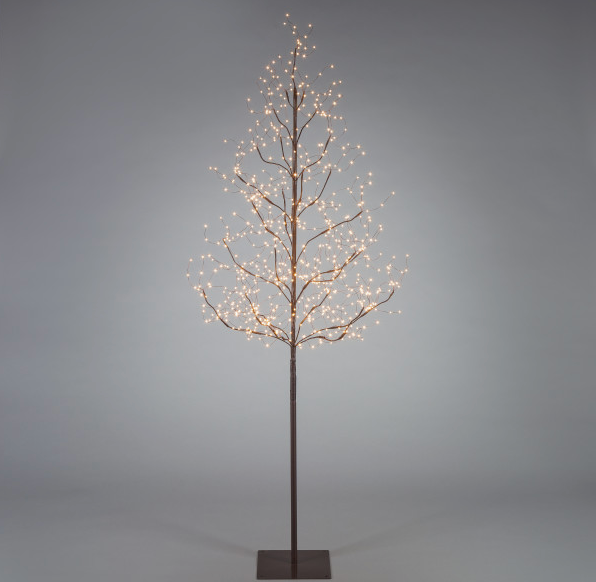 Brown Fairy Light Tree With LED Lights