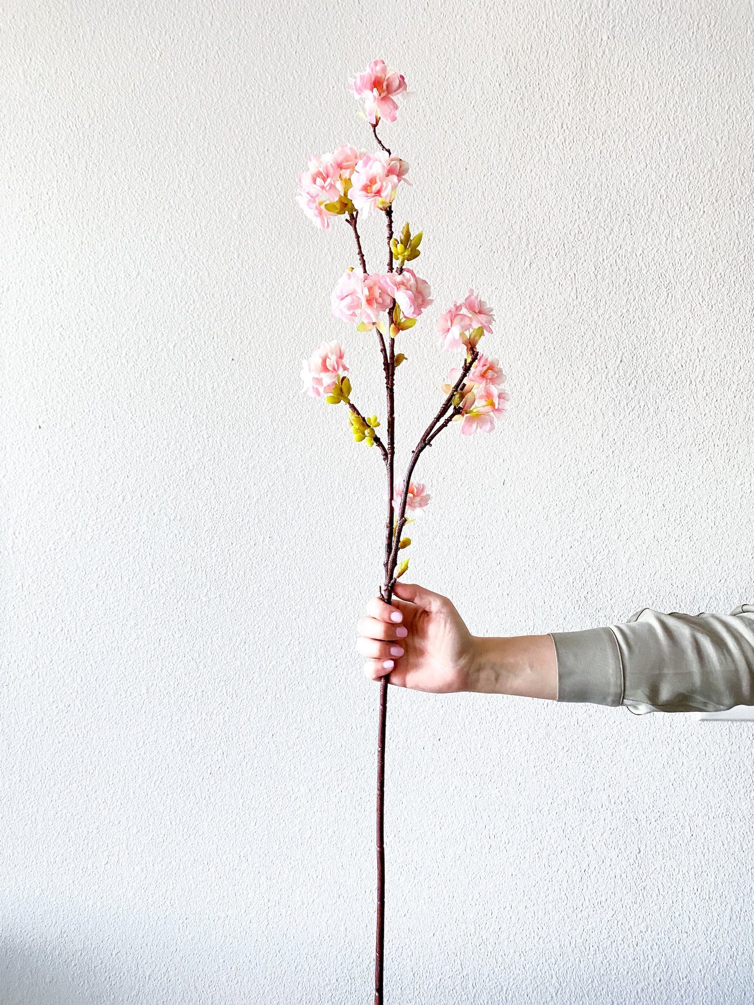 39" Silk Cherry Blossom Stem (Pack of 3 stems) - HTS HOME DECOR