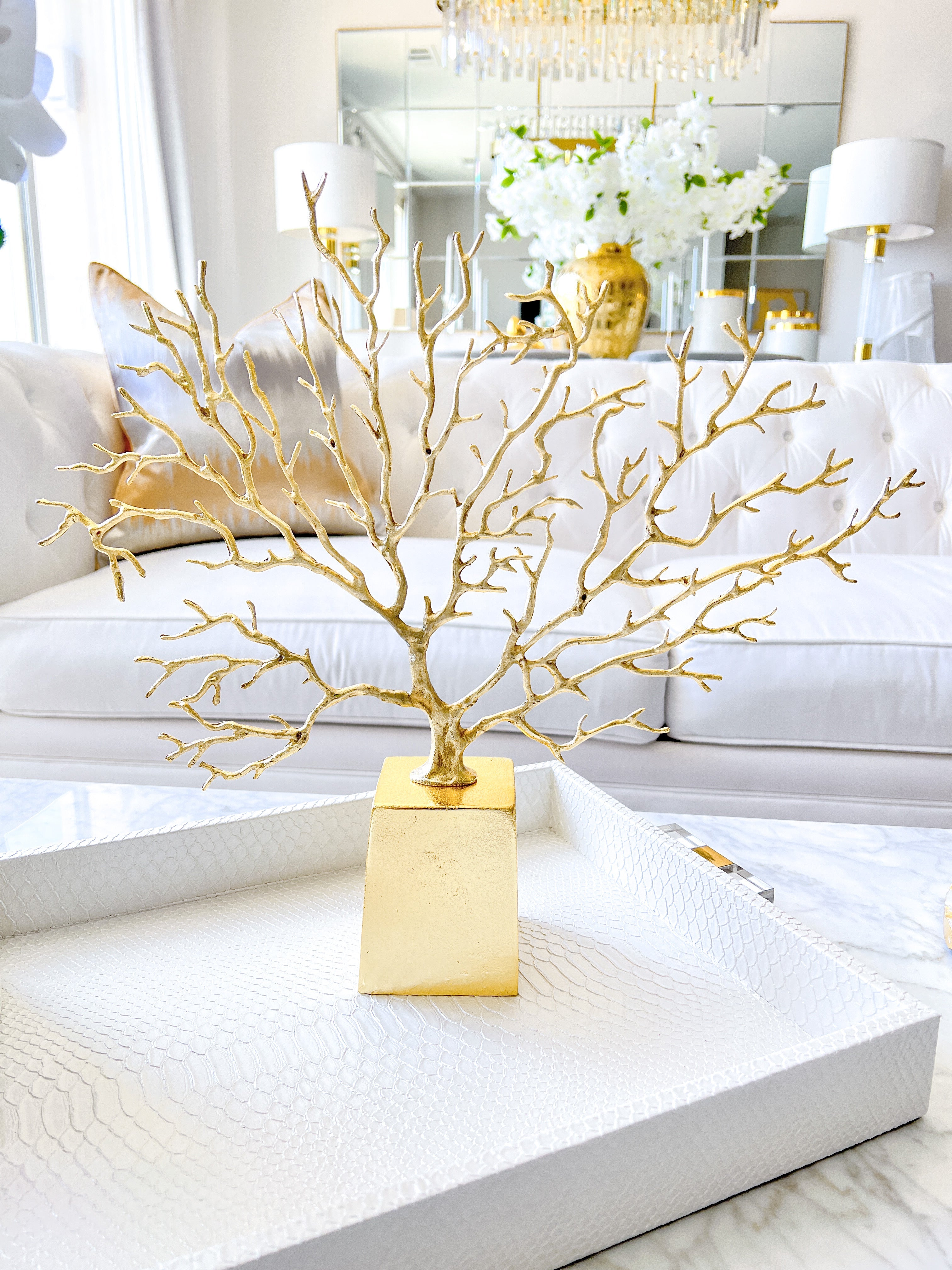 Gold Tree Decorative Sculpture
