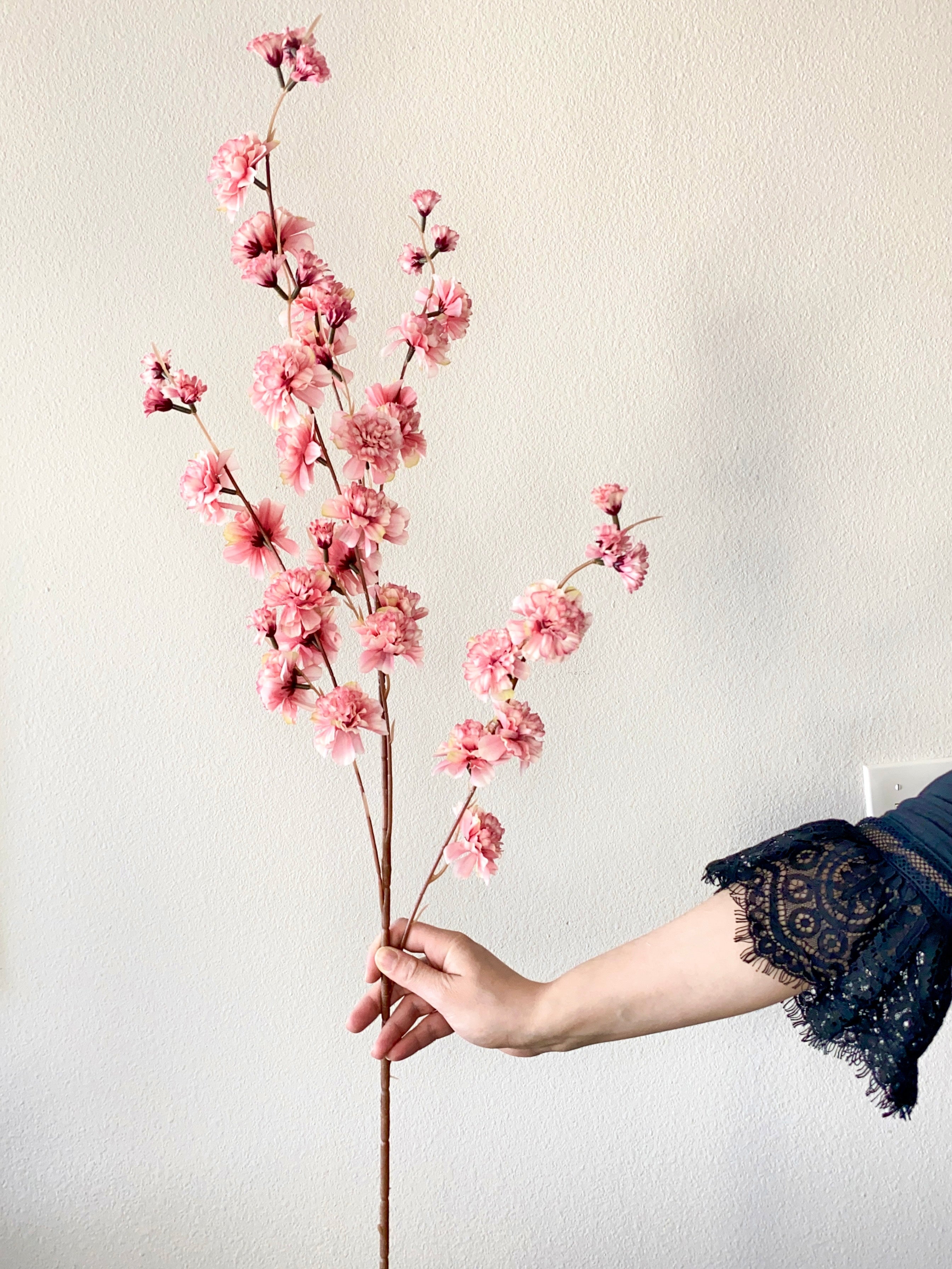 Artificial Spring Cherry Blossom Stems (Pack of 3 Stems) - HTS HOME DECOR