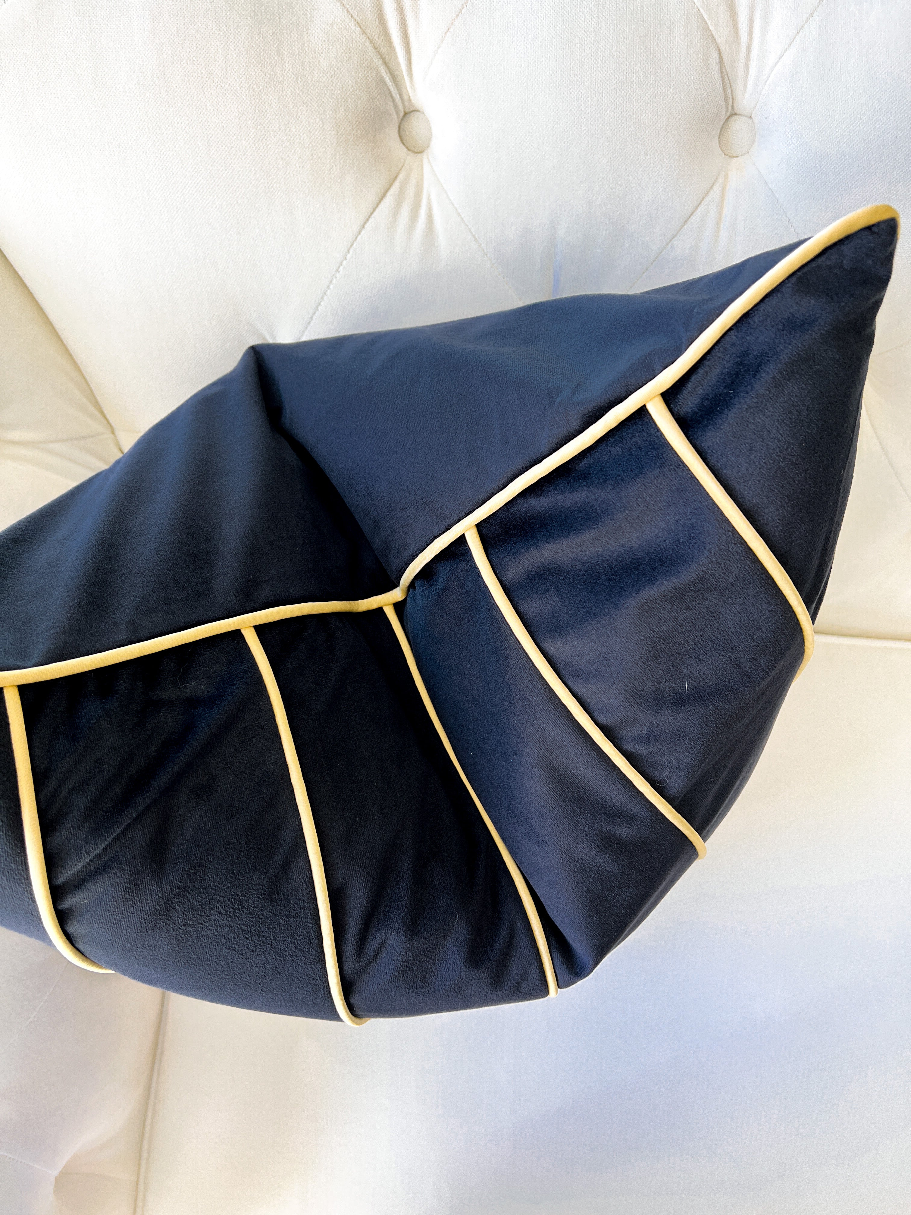 Black with Gold Stripe Pillow Cover - HTS HOME DECOR
