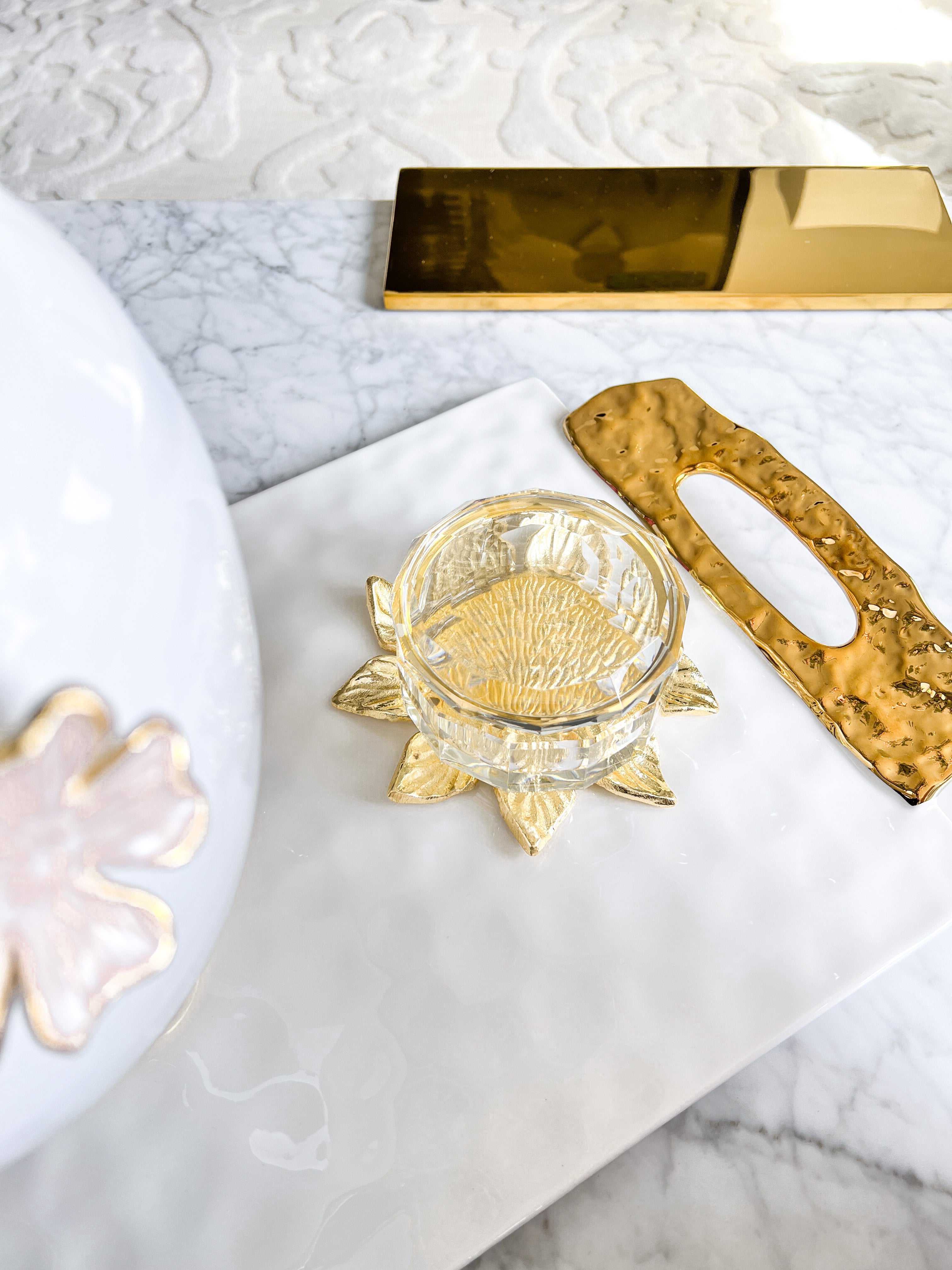 Crystal Gold Decorative Trinket Box - HTS HOME DECOR